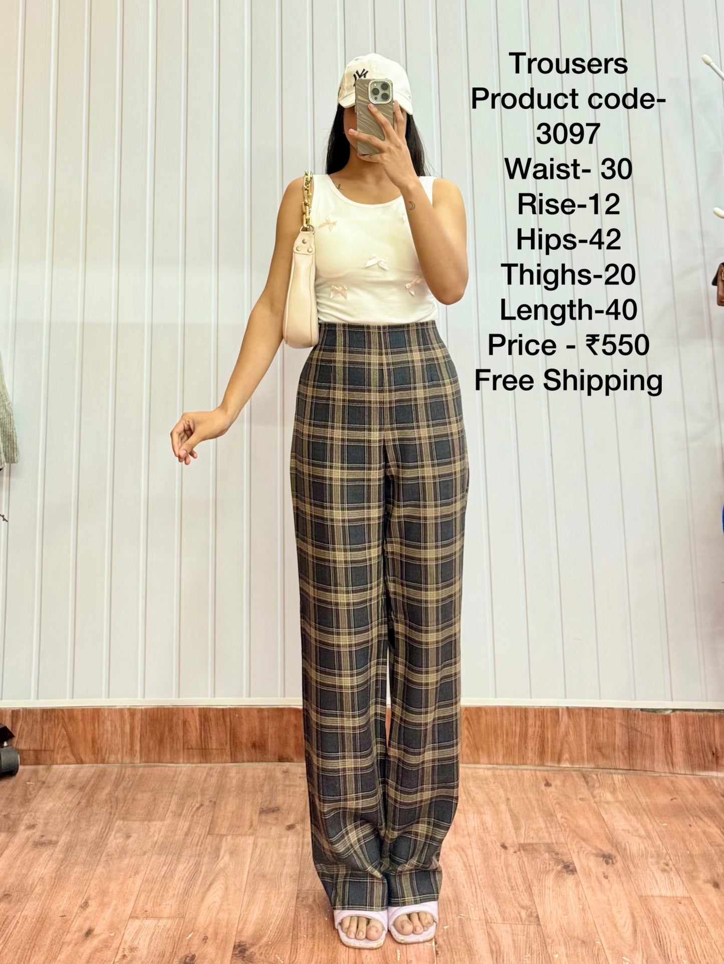 3097-30 Gingham Trousers