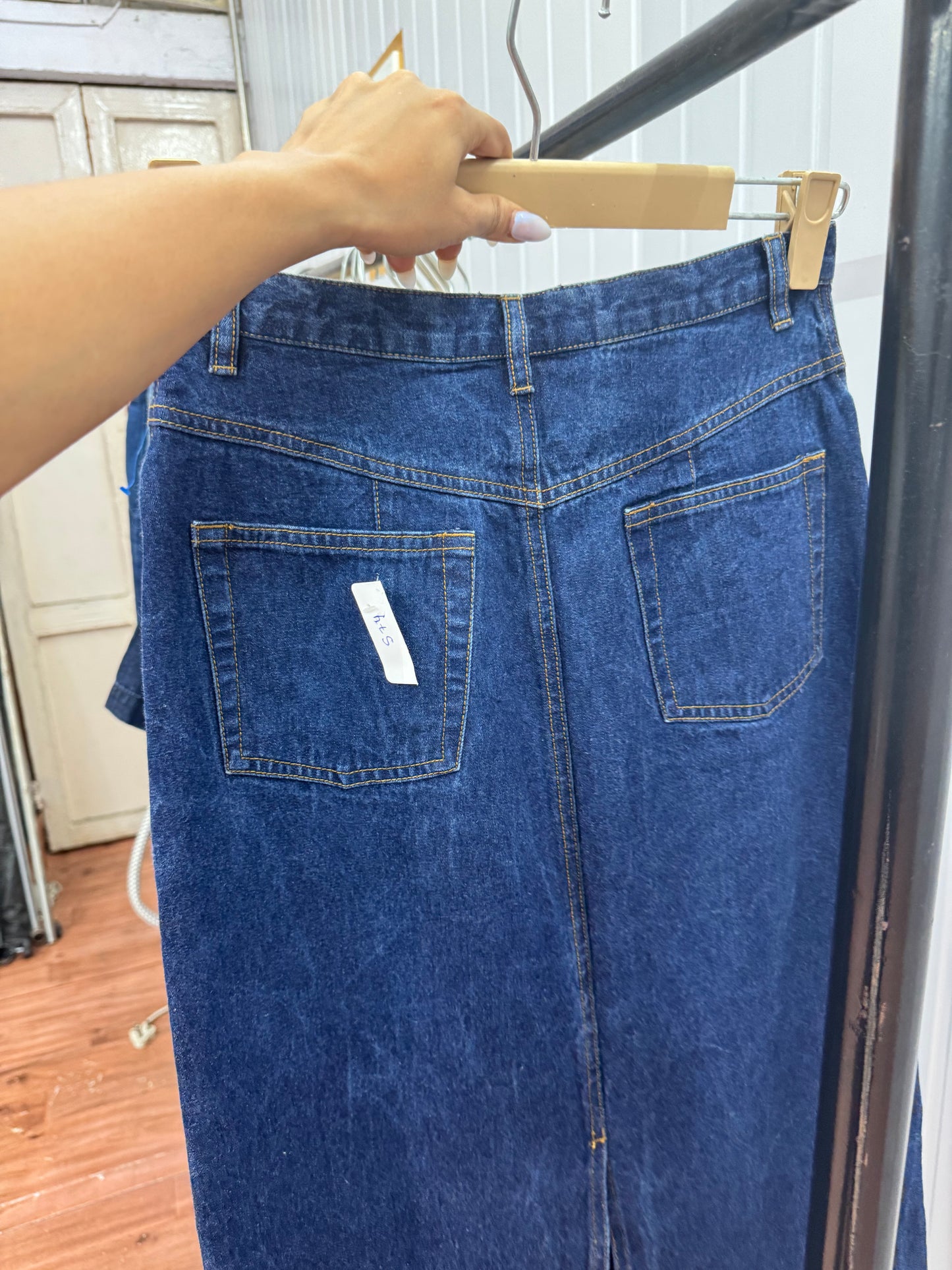 S74-28 Long Denim Skirt