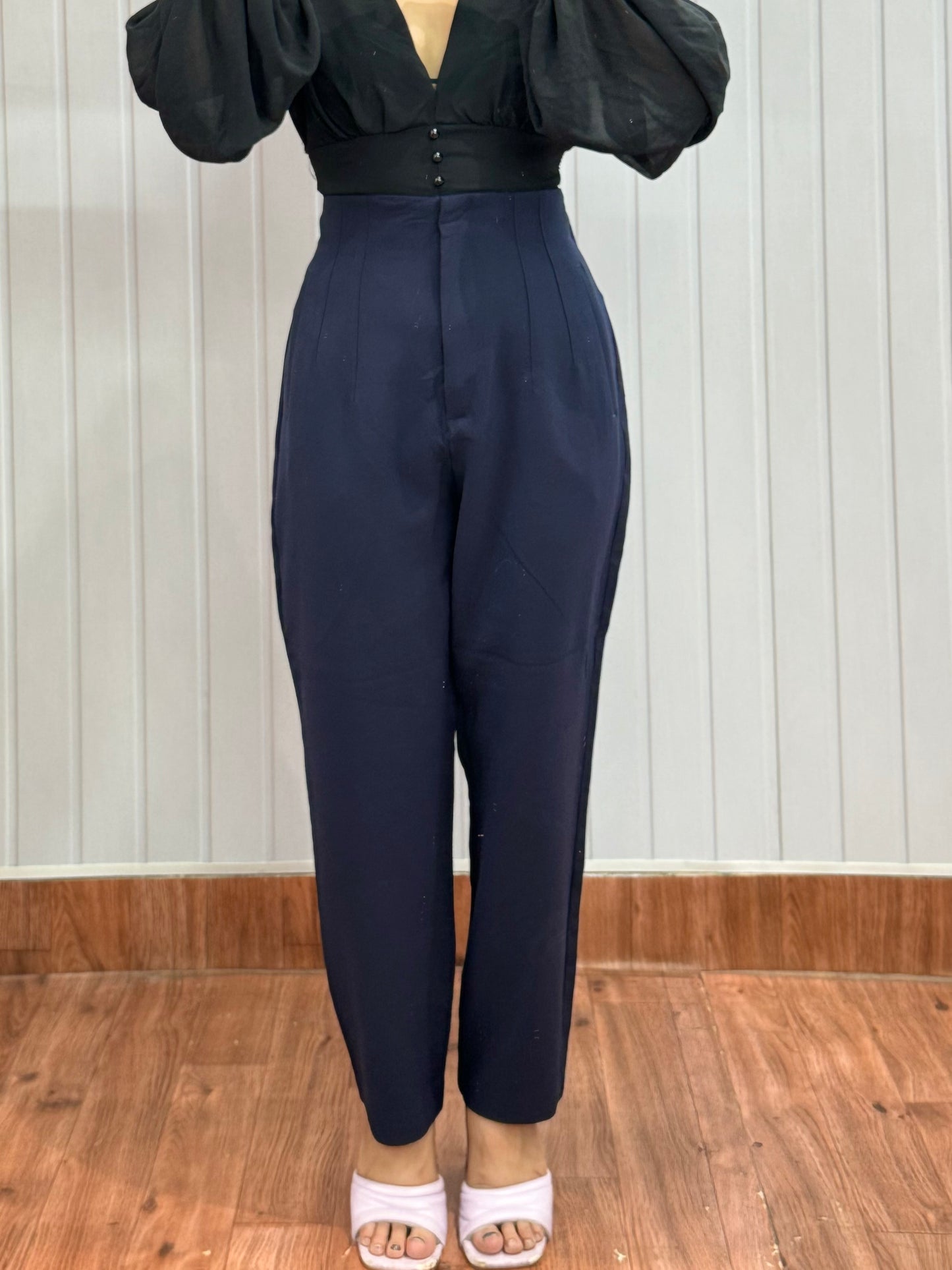 0613-30 Blue Tapered Trousers