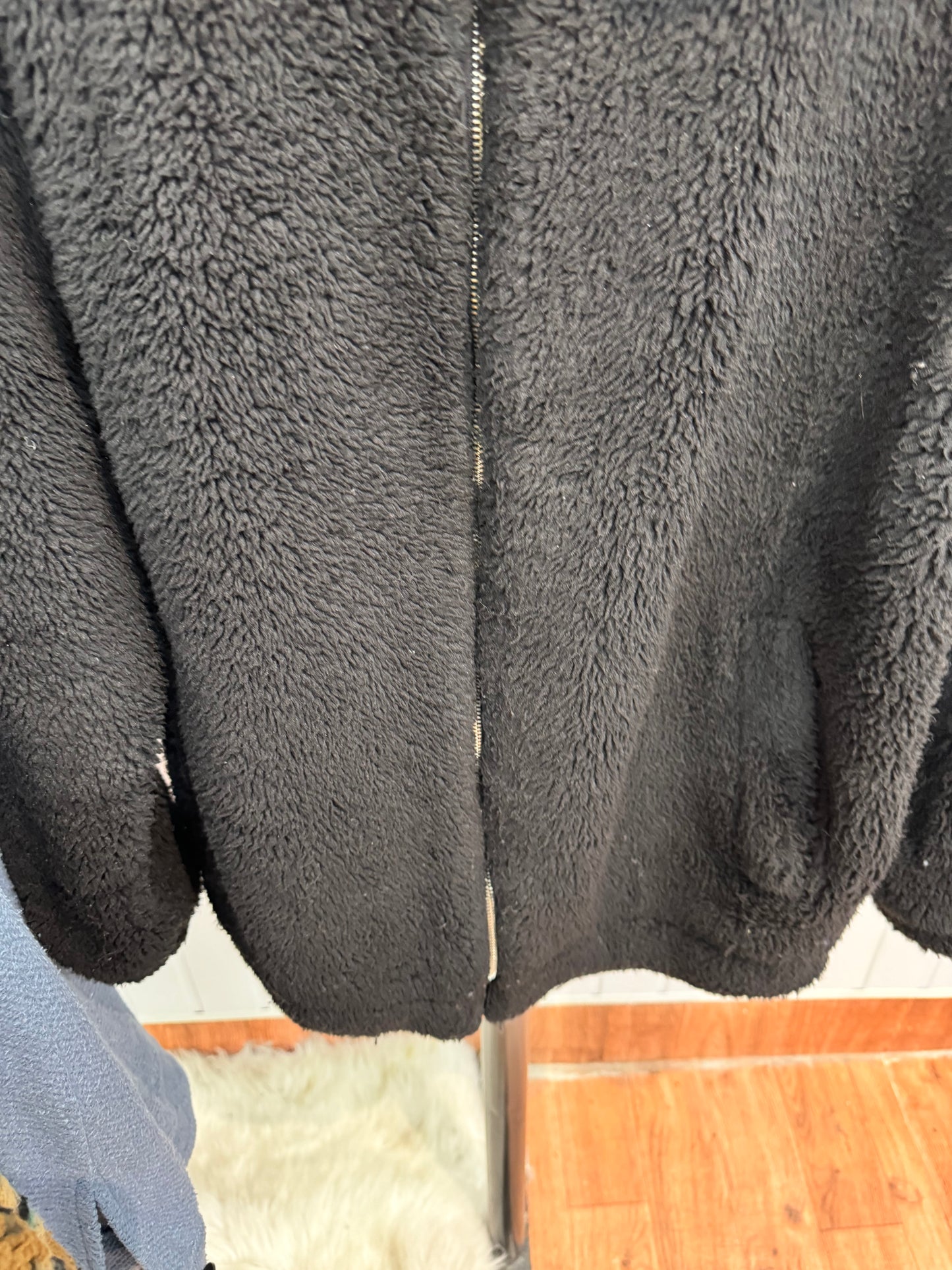 J174-Black furry Jacket