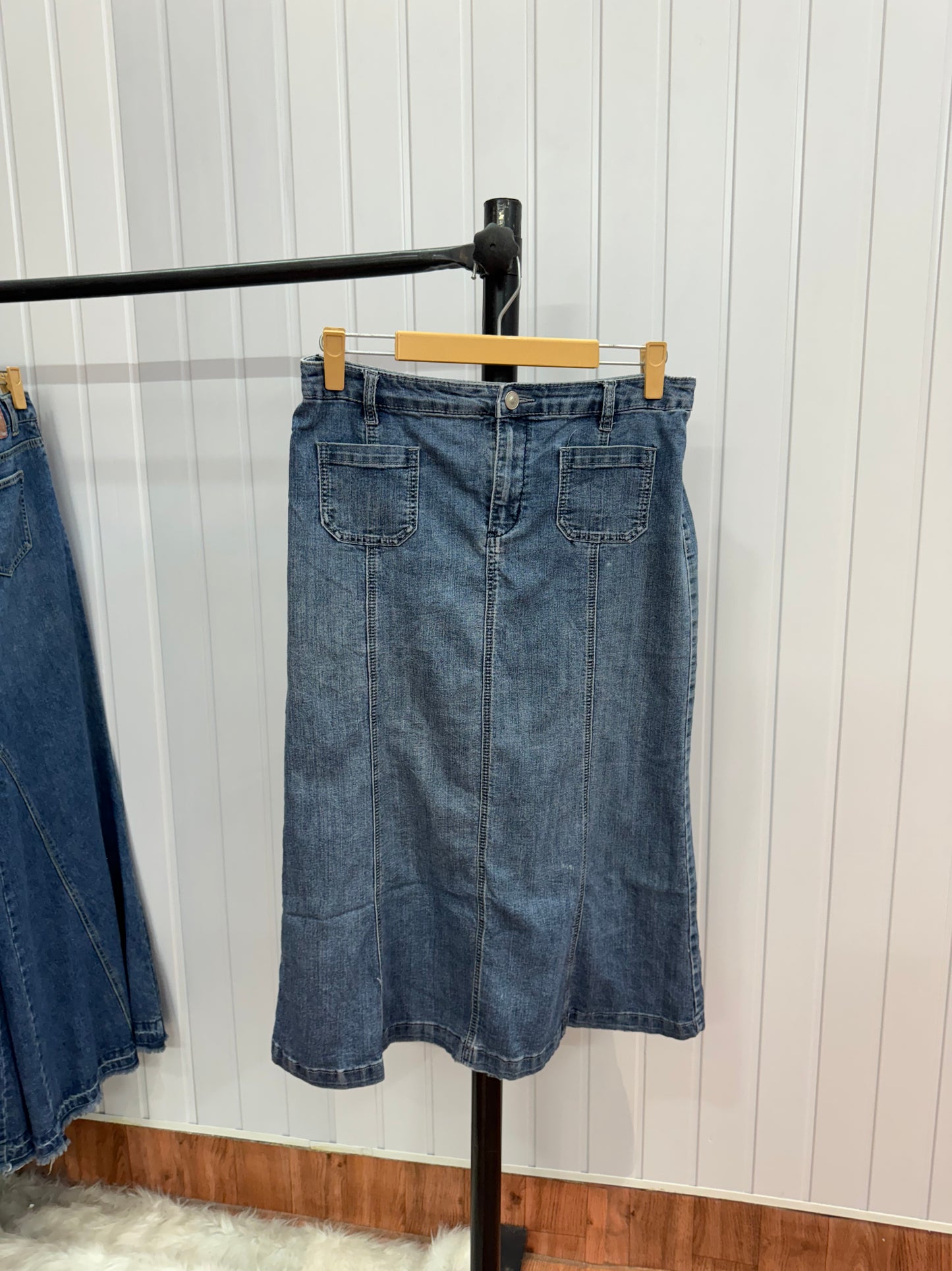 S24-34 Long Denim Skirt