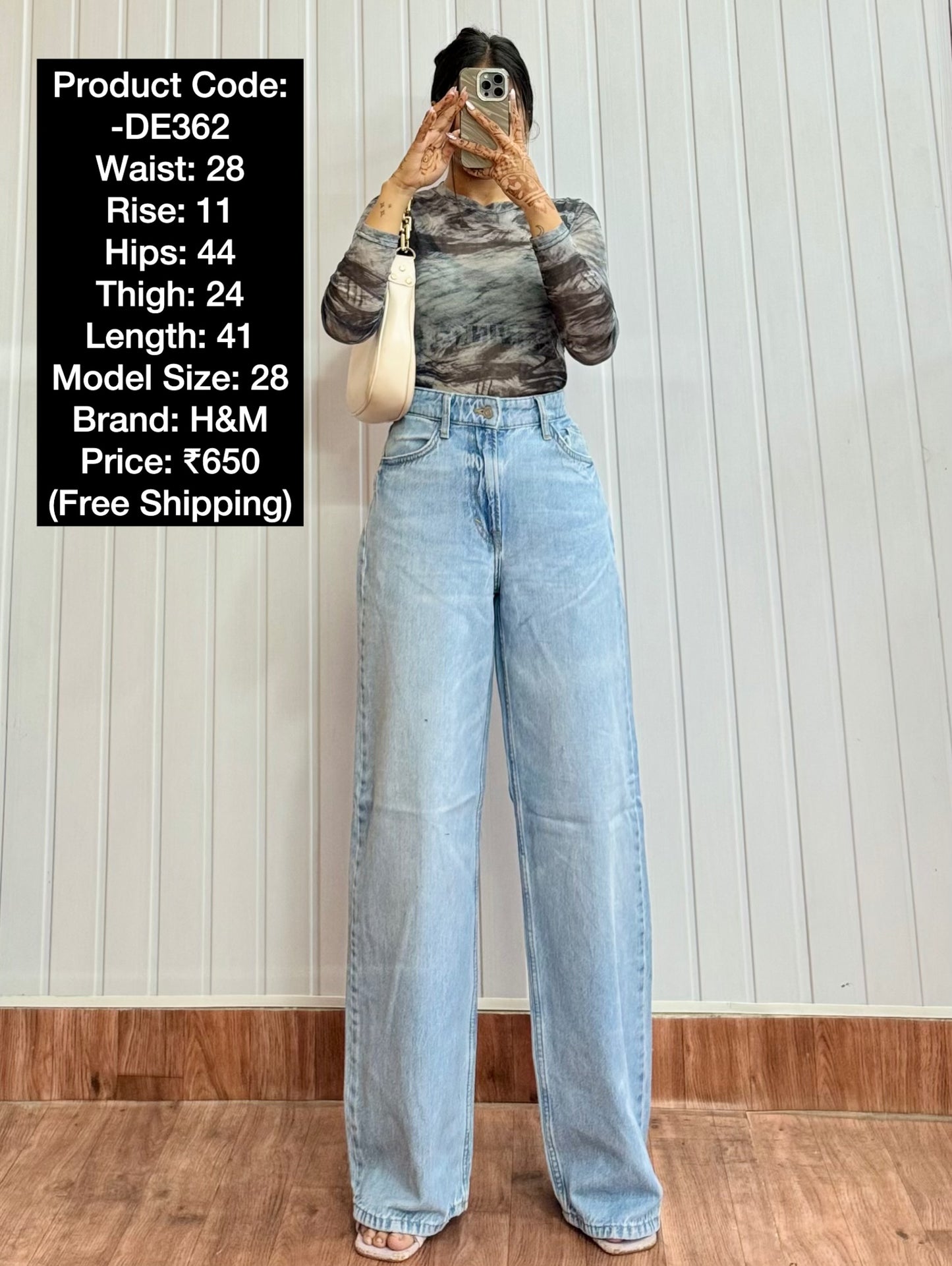 DE362-28 Wideleg Jeans