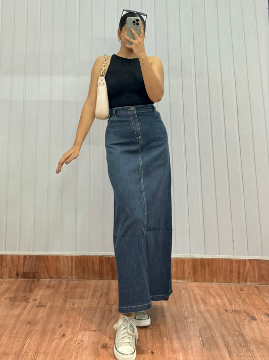 S33-34 Long Denim Skirt