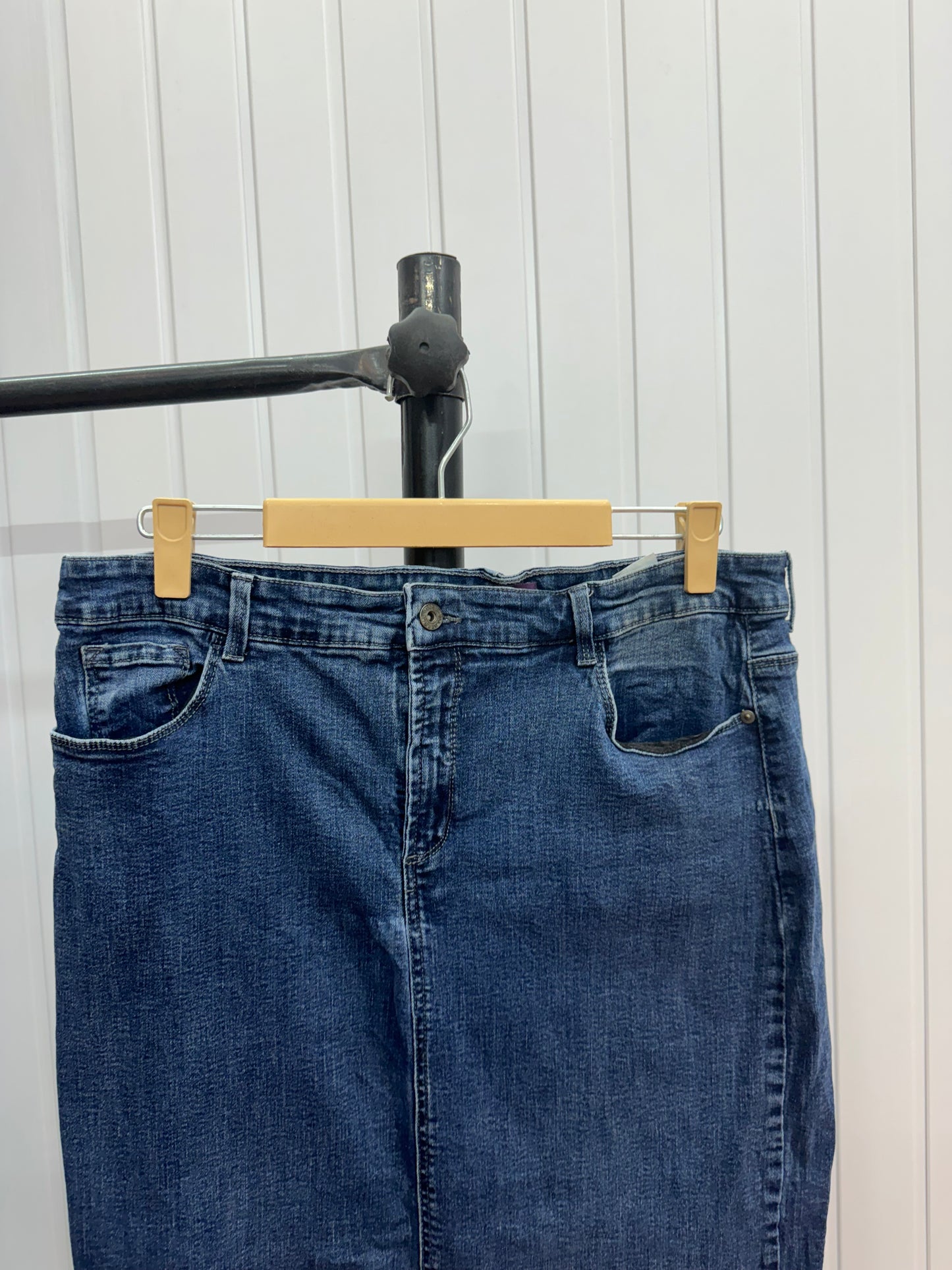 S65- 36 Long Denim Skirt