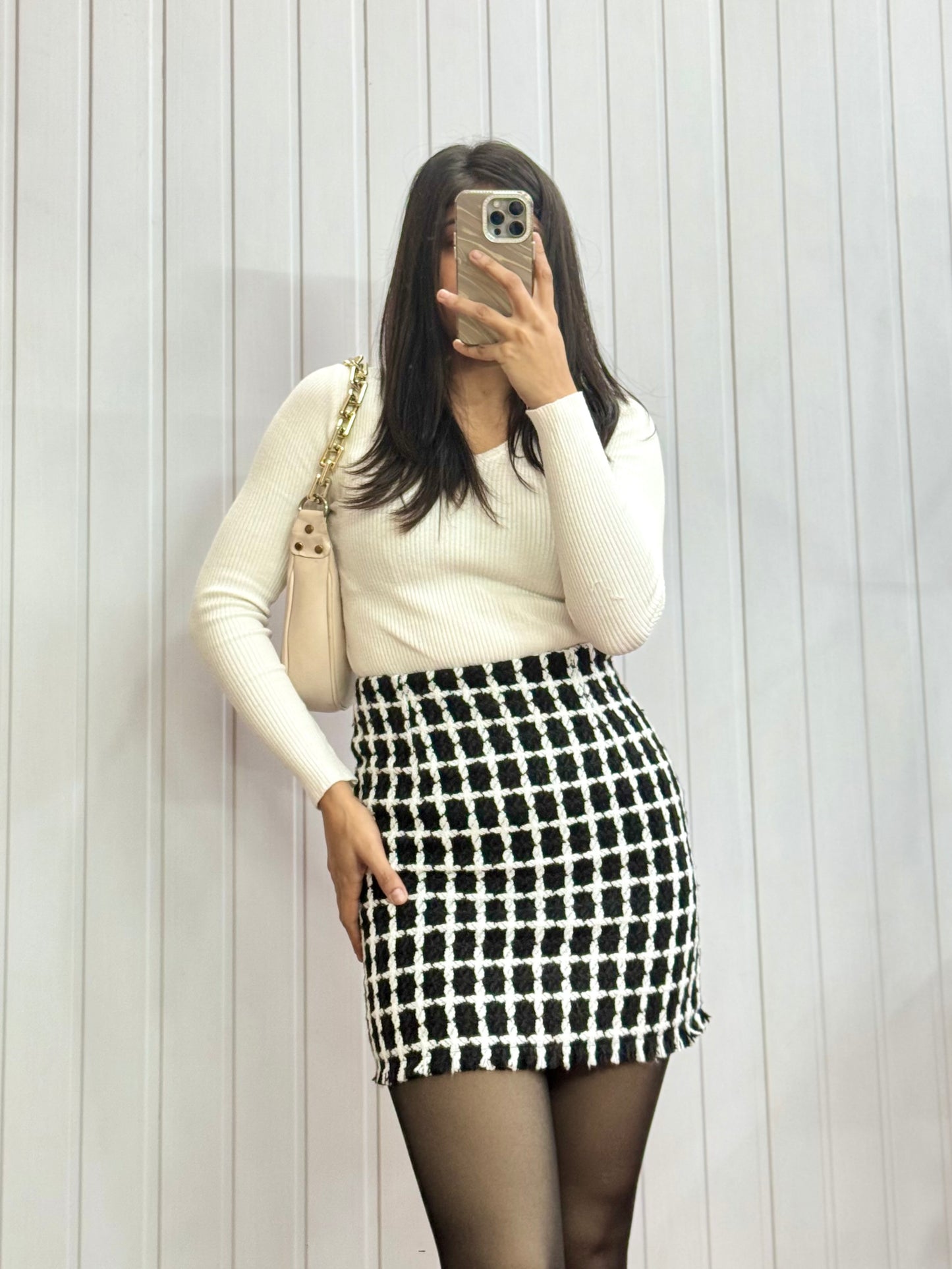 Checkered Mini Skirt