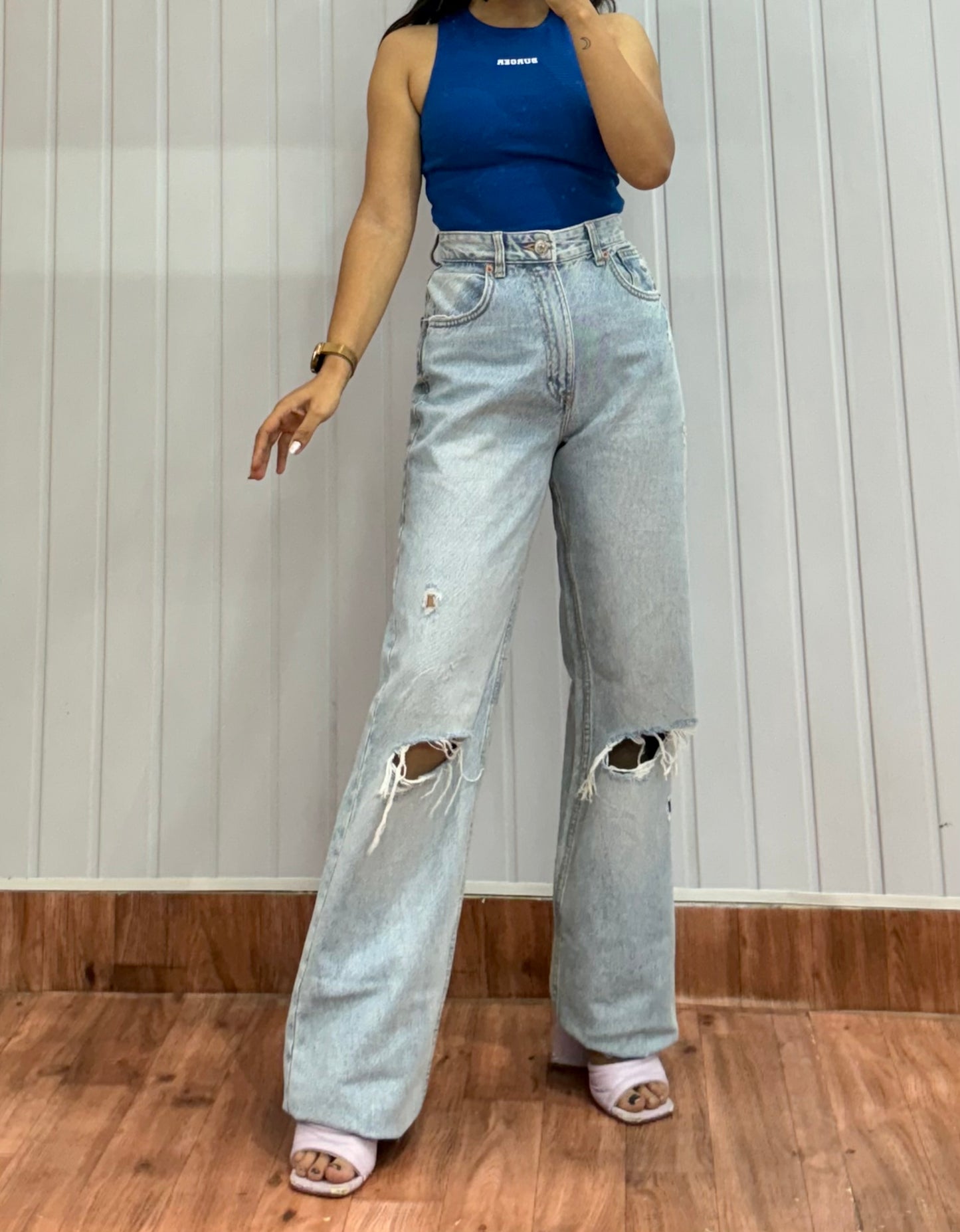 0206-28-30 Lightwash Wideleg Jeans