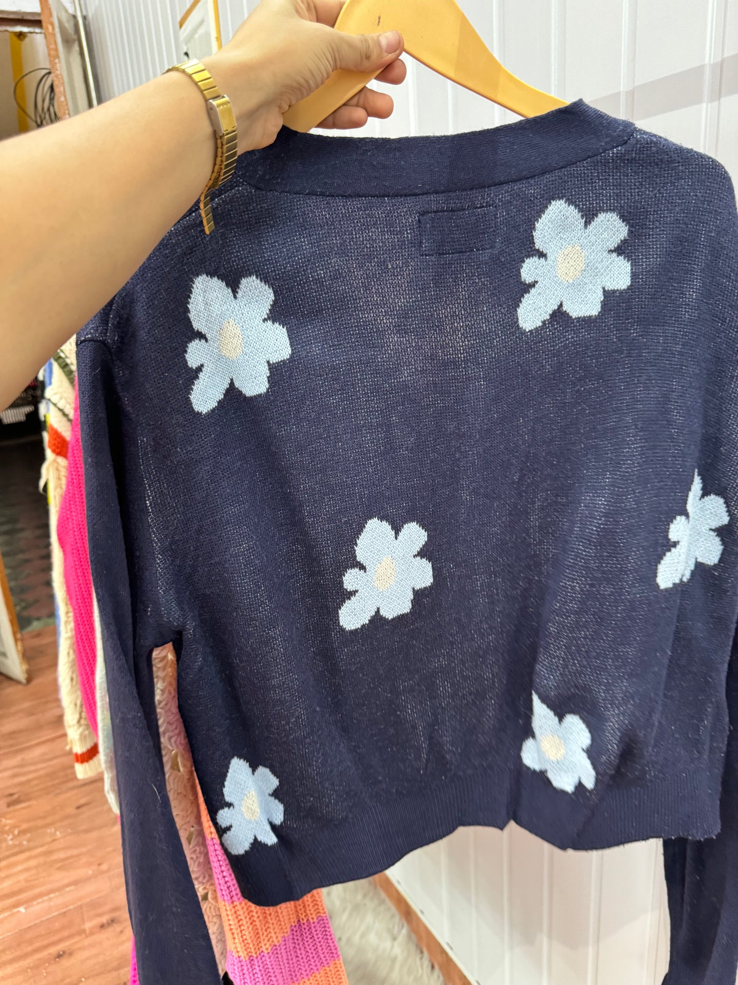 ST08-Blue Floral Cardigan