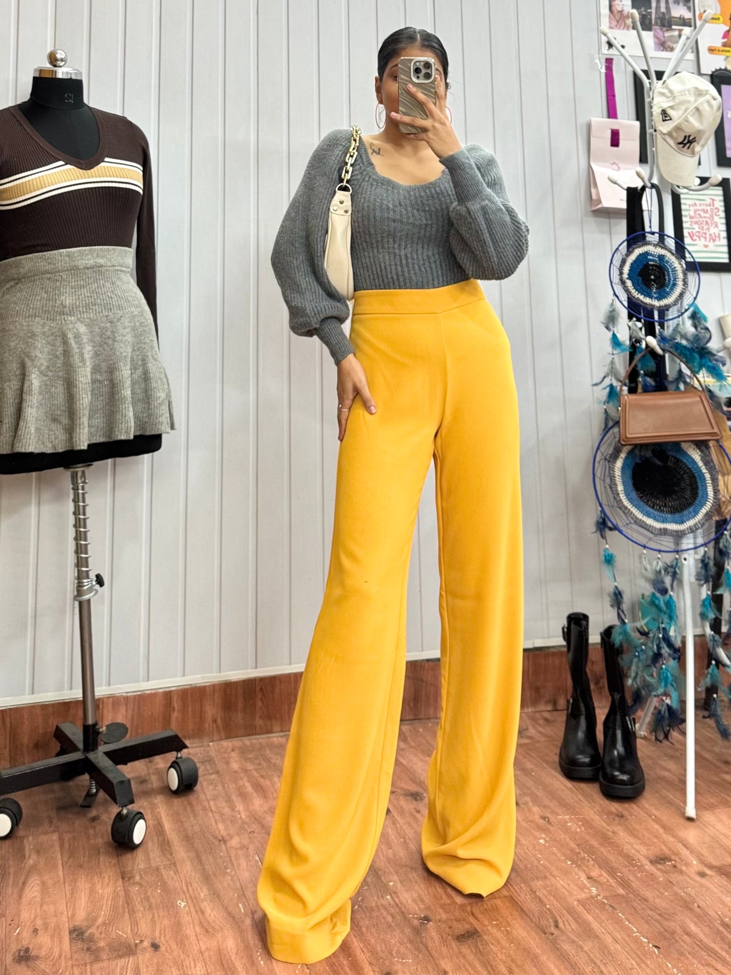 3110-28 Mustard Trousers