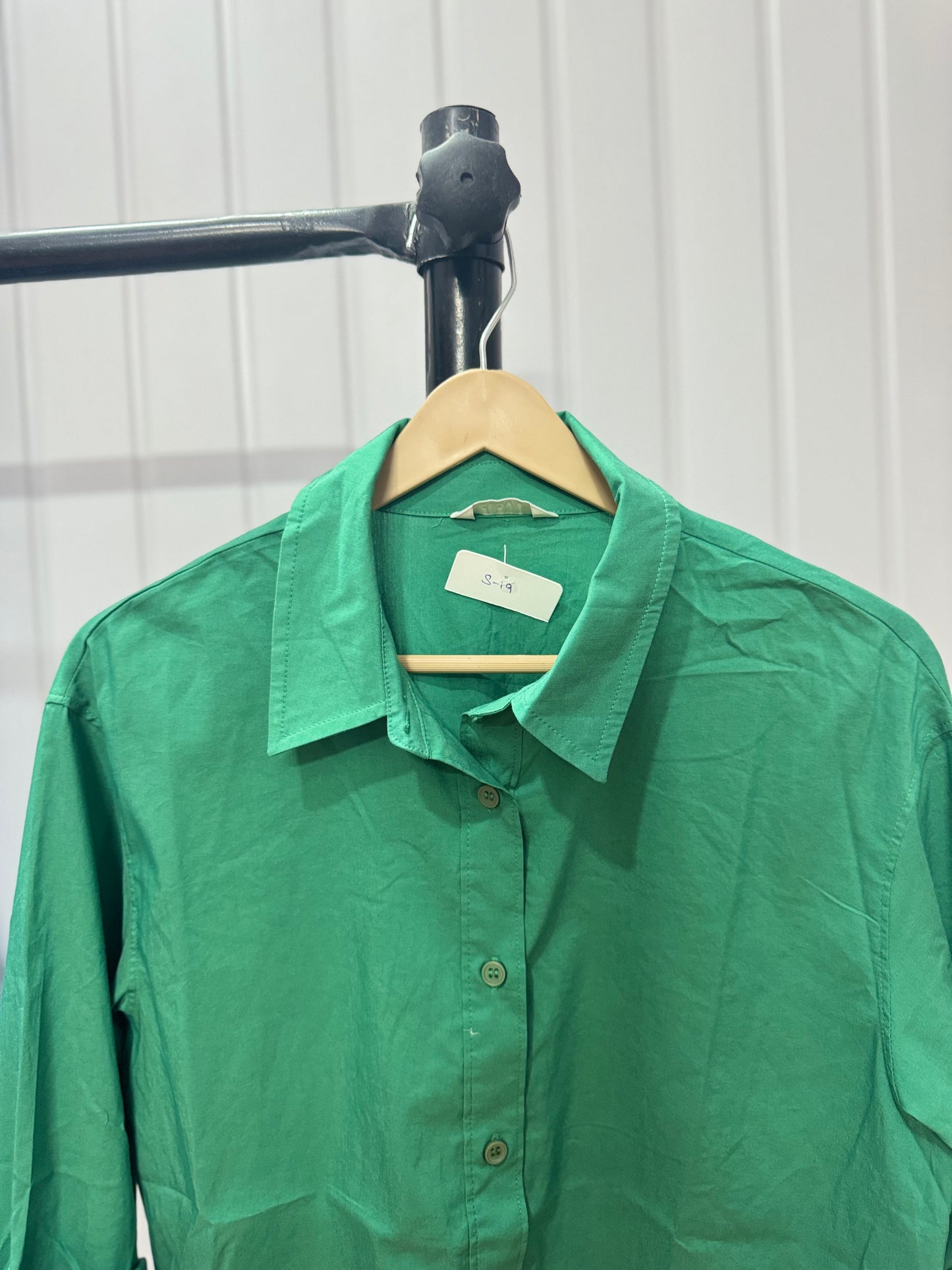 S19- Green Plain Shirt