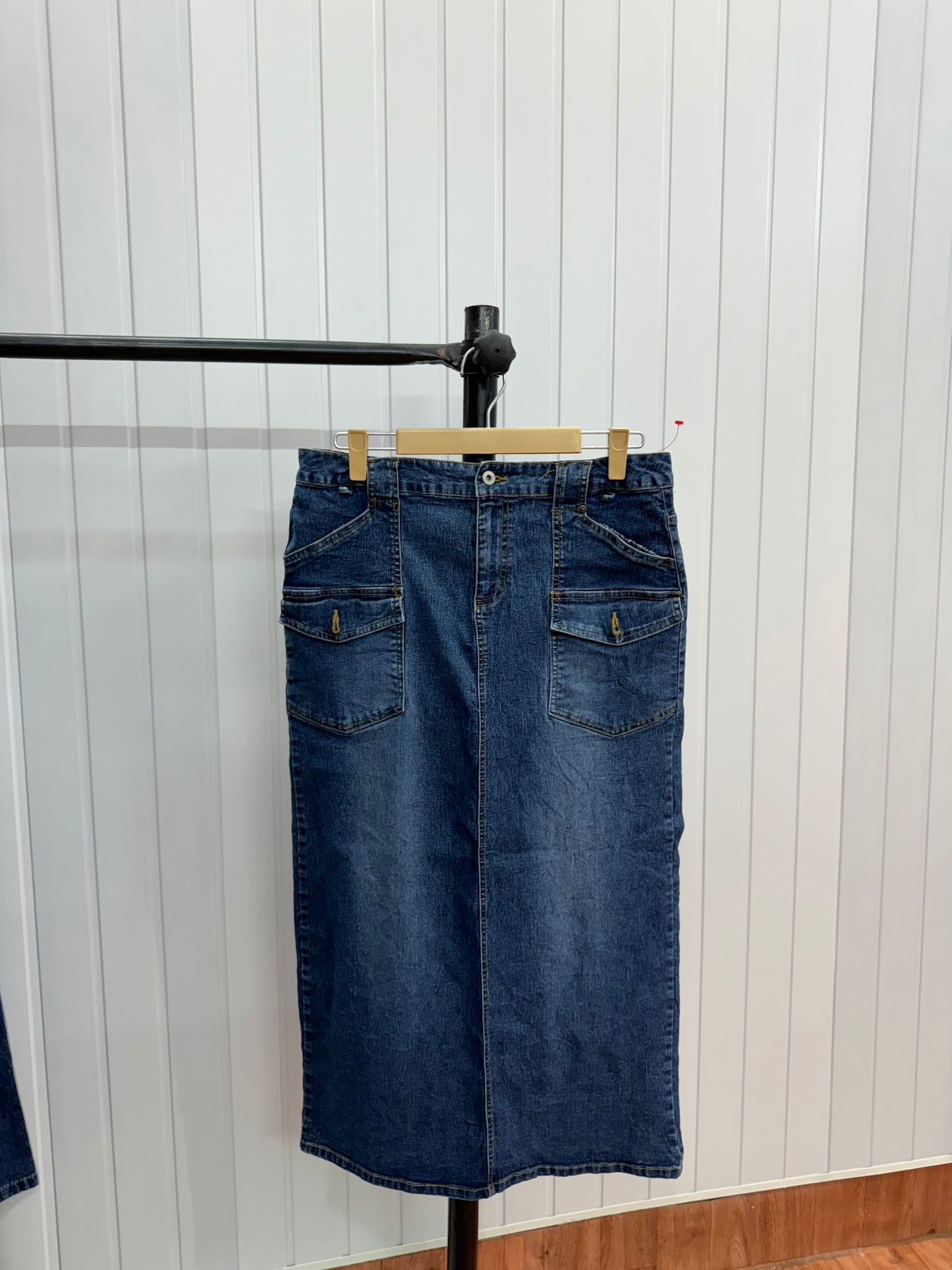 S18-34 Long Denim Skirt