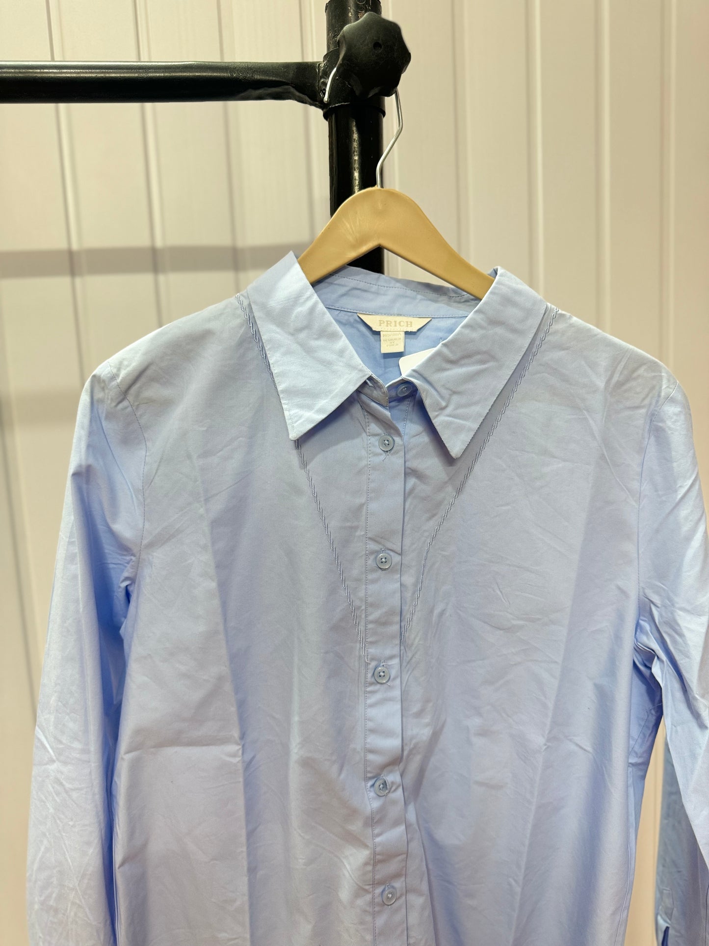 S21-Light Blue Embroidery Shirt