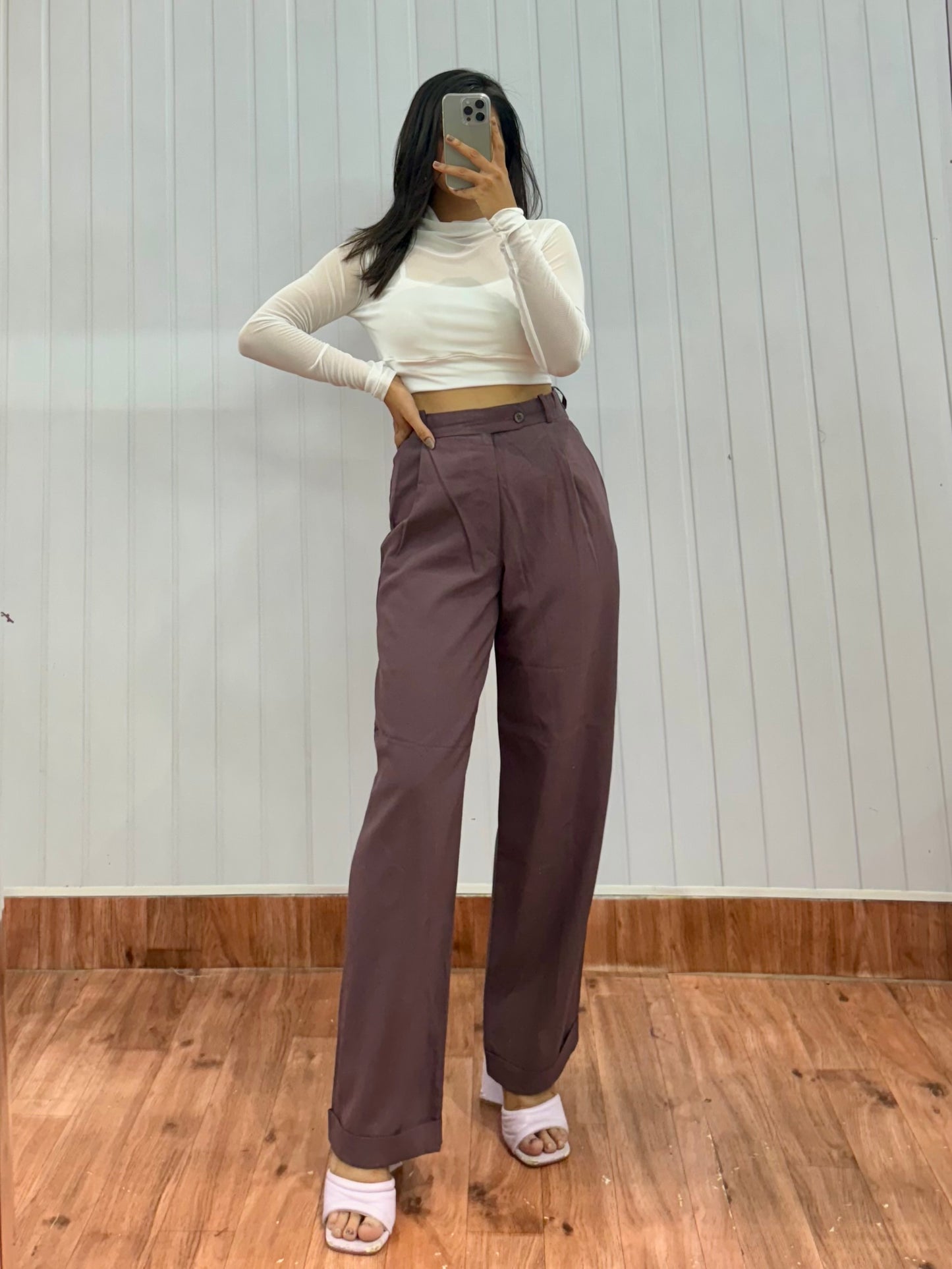 T10-28 Mauve Korean Trousers