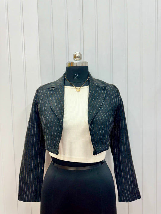 B53-Black Stripe Blazer