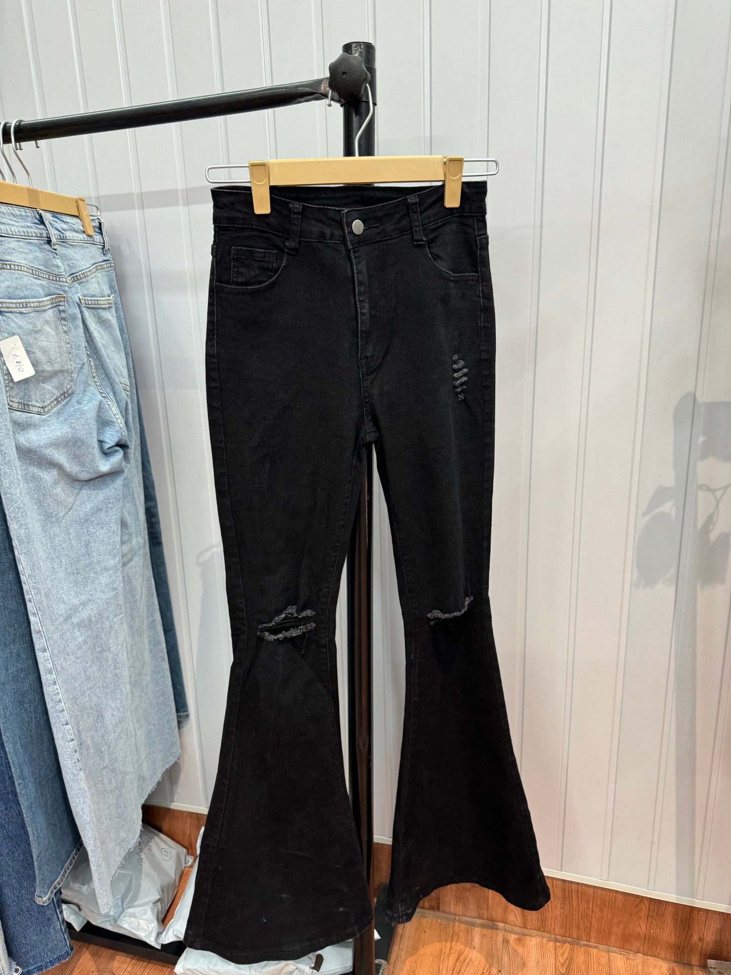 0108-26 Black Bootcut Jeans