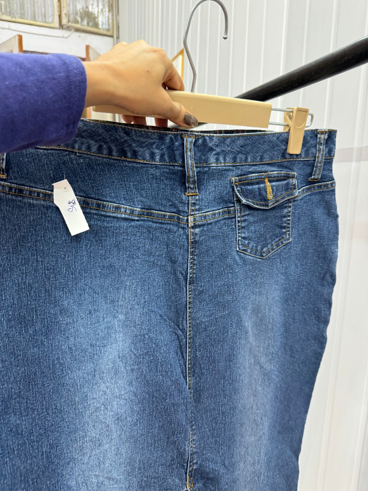 S18-34 Long Denim Skirt