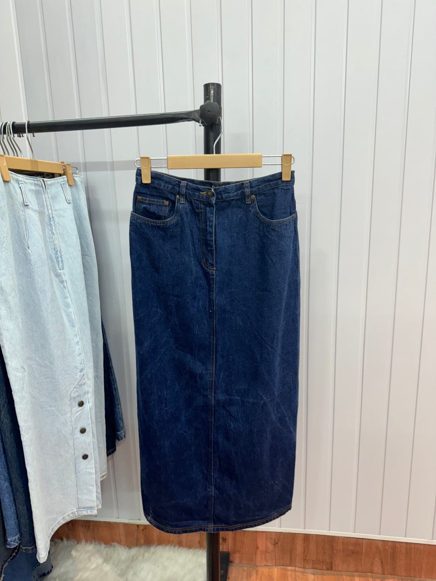 S74-28 Long Denim Skirt