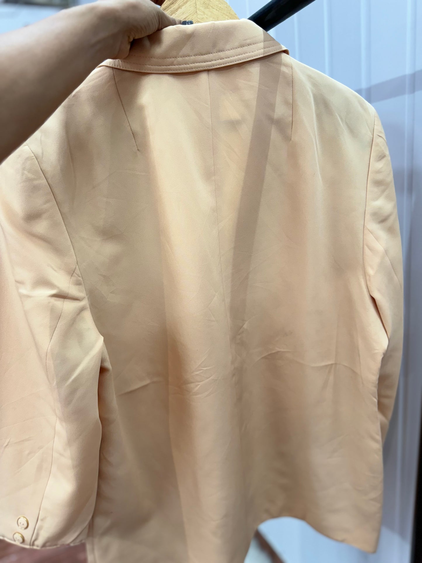 B13-Beige Oversized Blazer