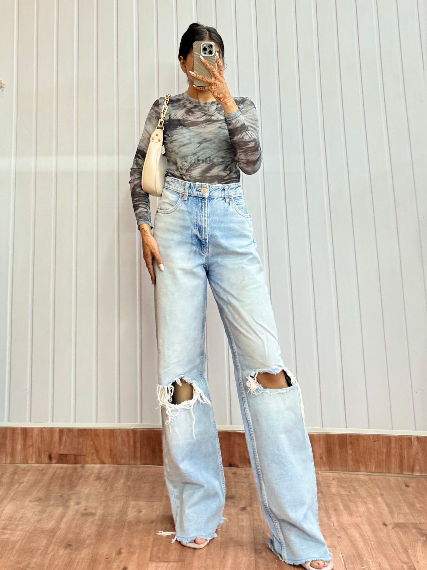 DE356-28 Wideleg Jeans