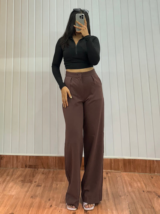 0810-28 cherry brown trousers