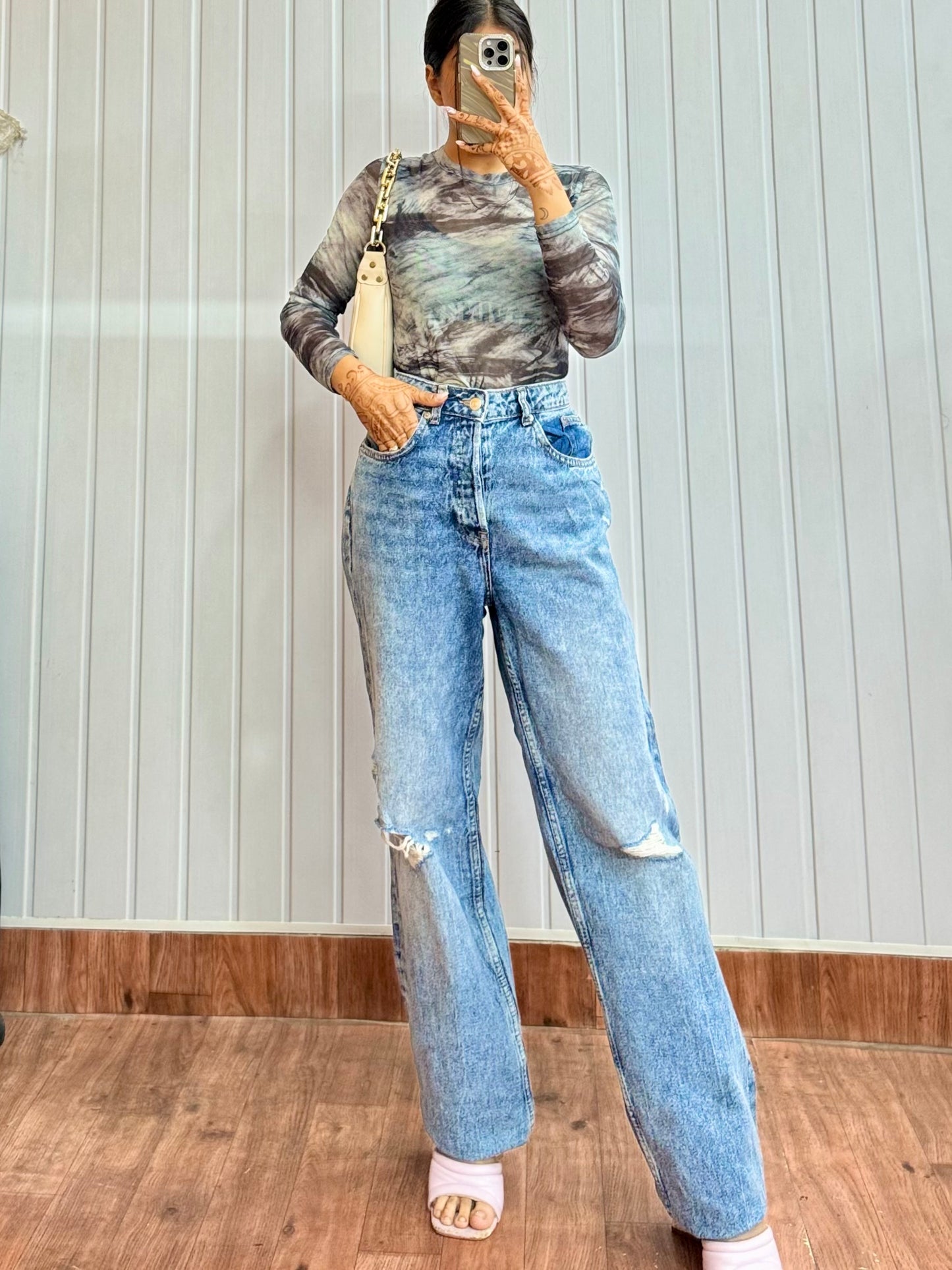 DE342-32 Wideleg Jeans