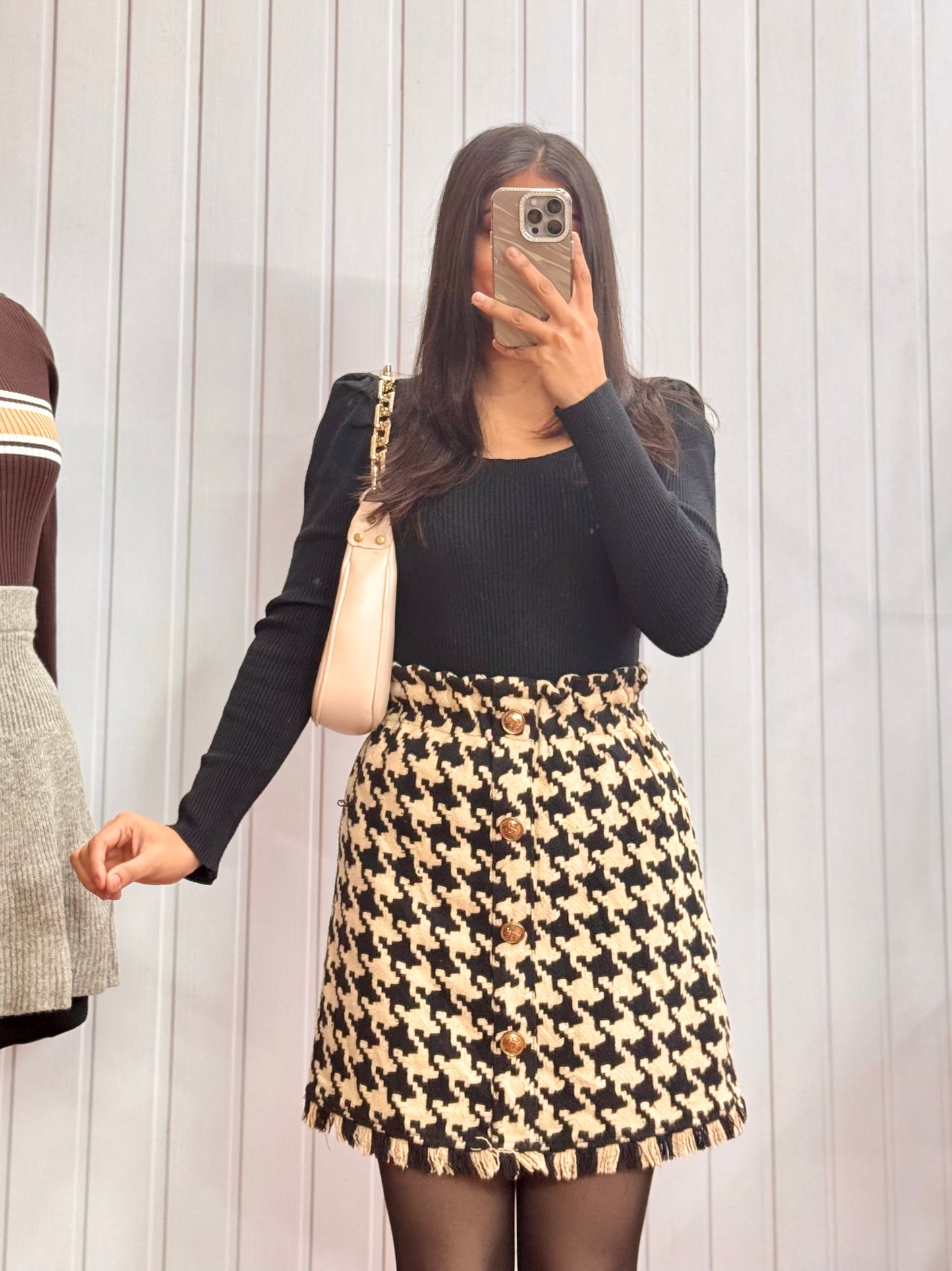 Patterned Mini Skirt