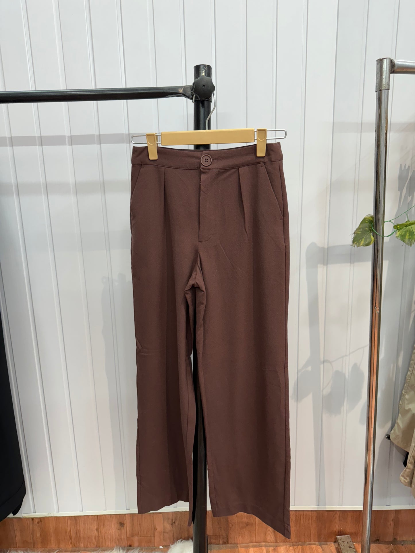 0810-28 cherry brown trousers