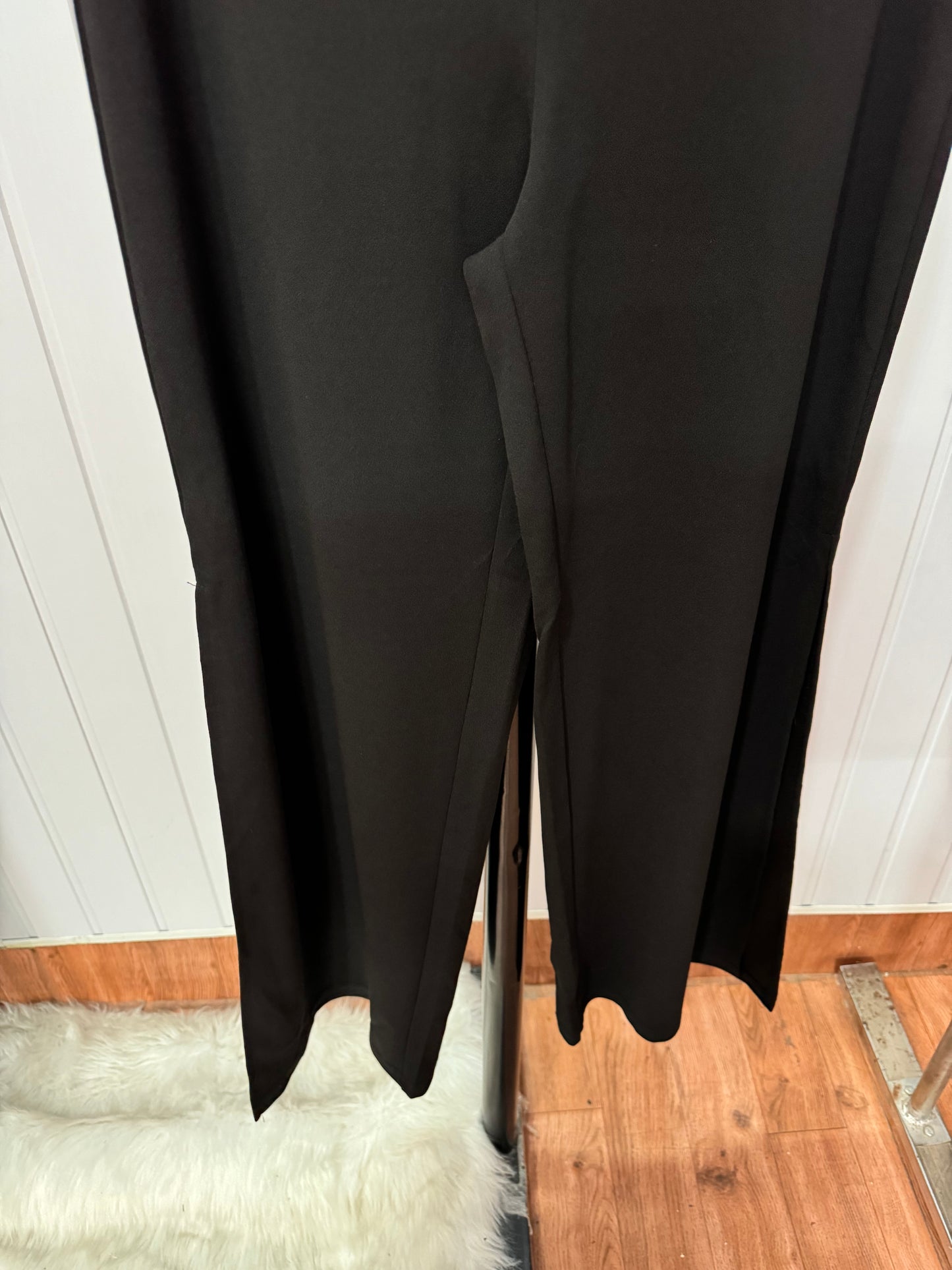 0610-28 Black Side Slit Trousers