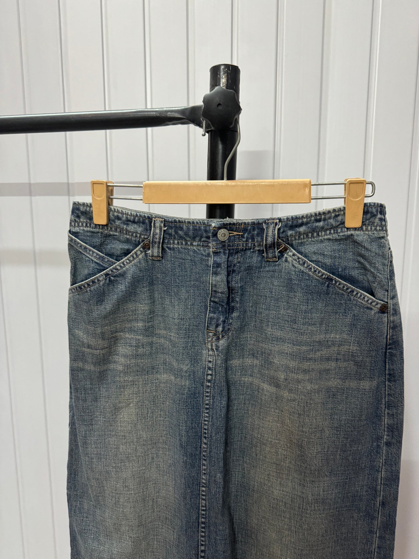 S50-32 Long Denim Skirt