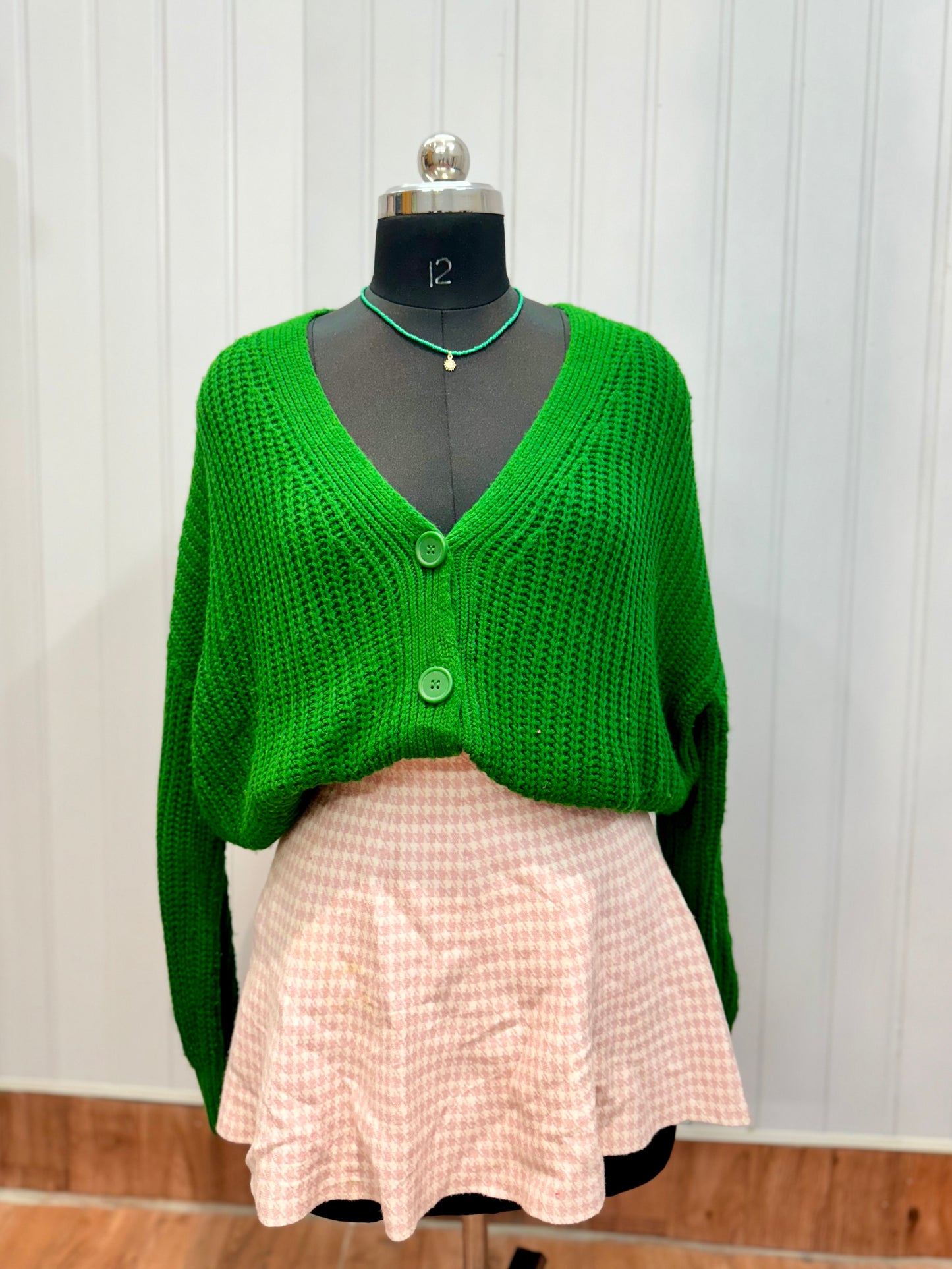 ST10-Green Cardigan