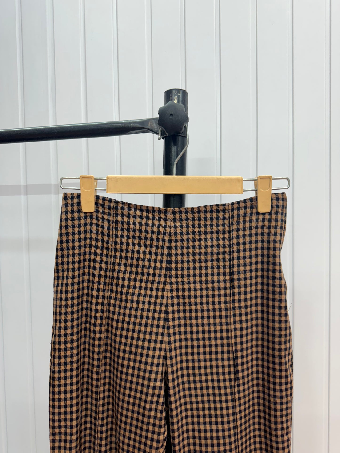 T05-28 Gingham Bootcut Trousers