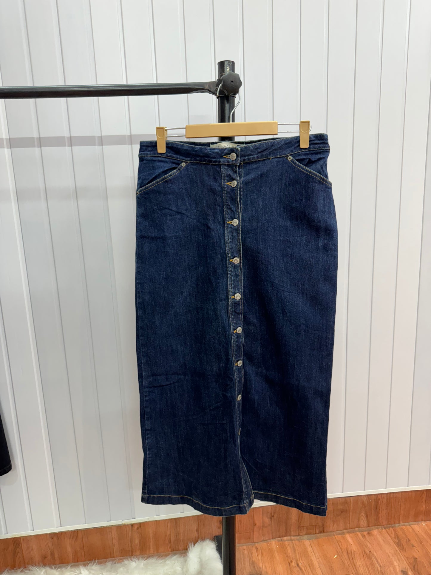 S20-34 Long Denim Skirt