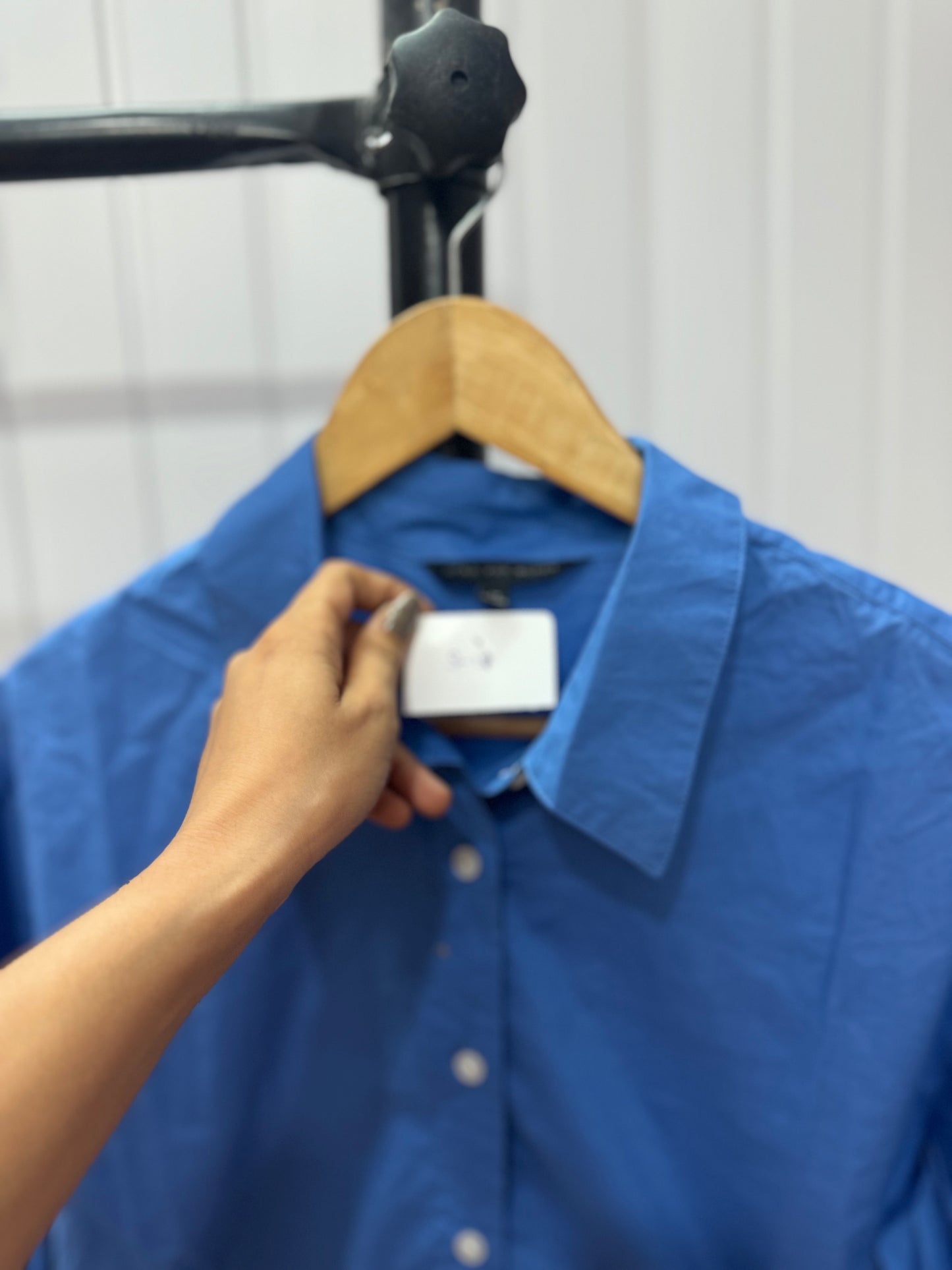 S18-Blue Plain Shirt