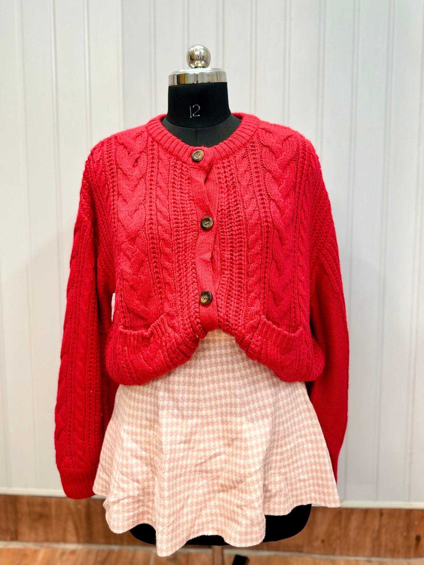 ST12-Red Cardigan