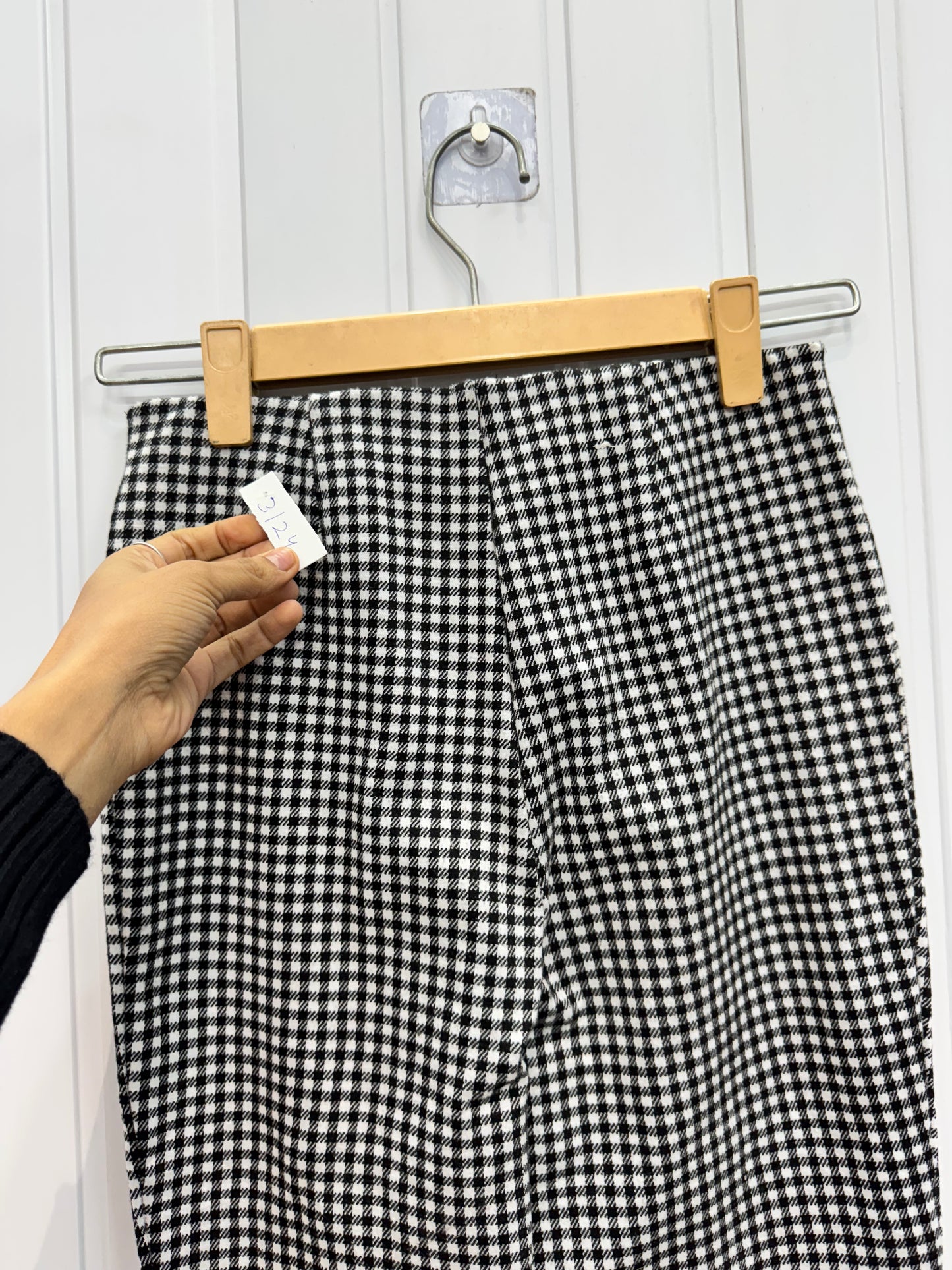 3124-26 Gingham Bootcut Trousers