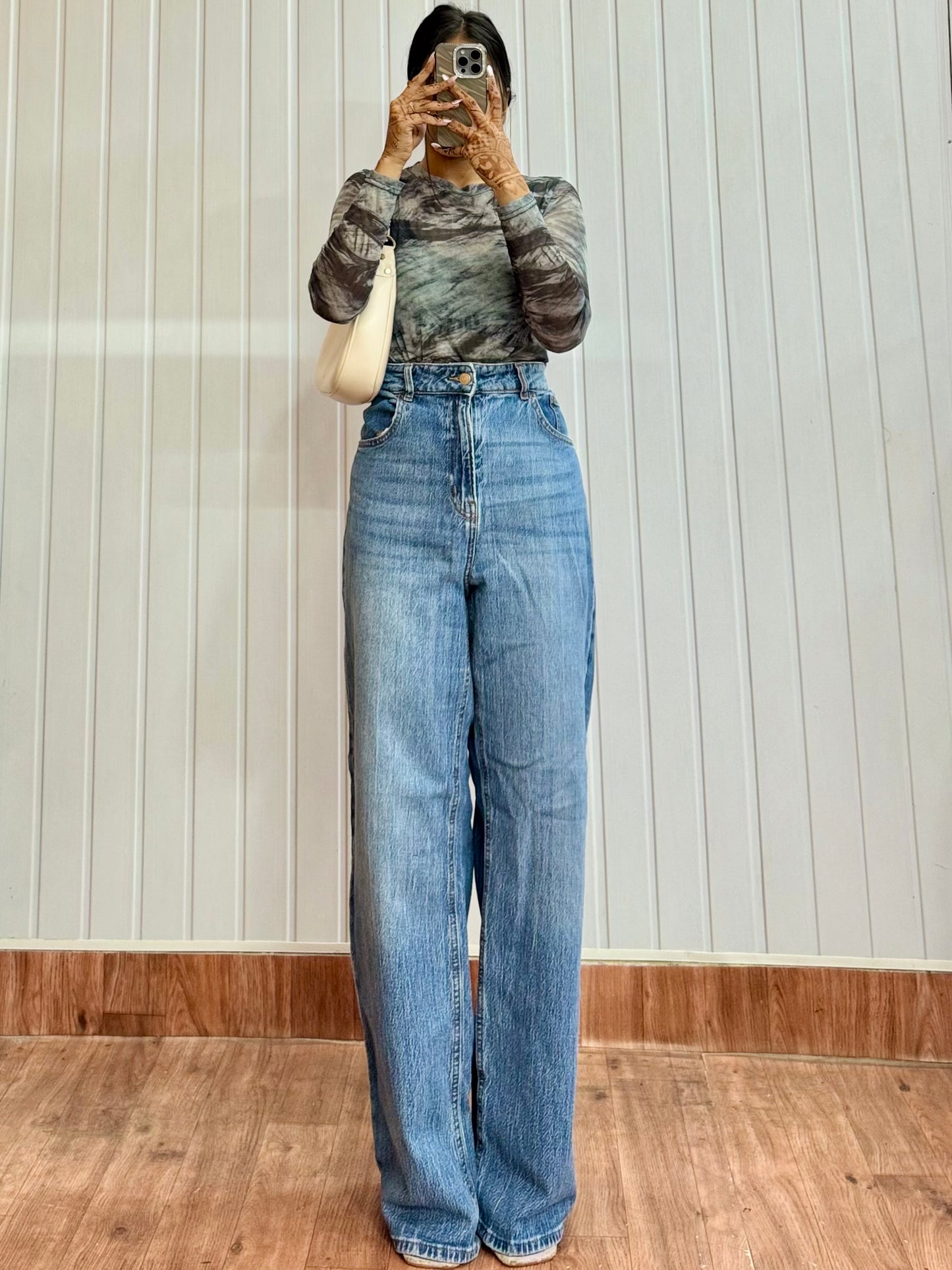 DE351-34 Wideleg Jeans