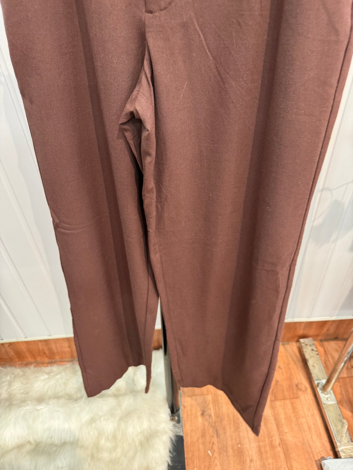 0810-28 cherry brown trousers