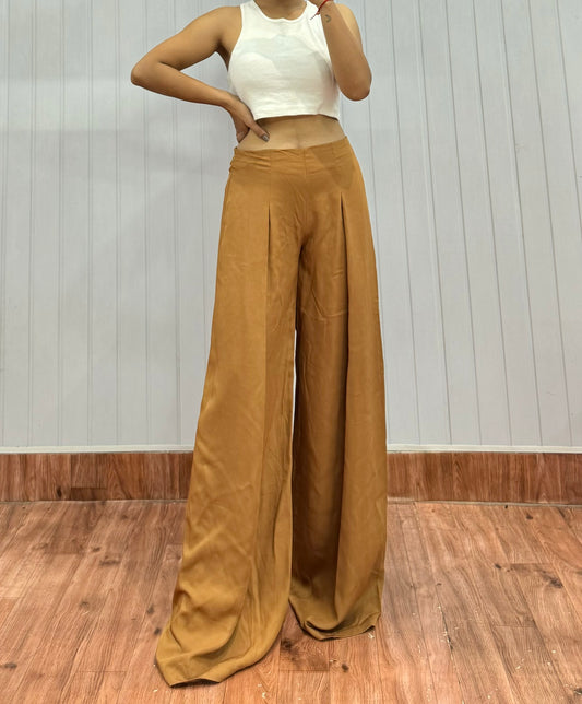 1514-28 Brown Flare Trousers