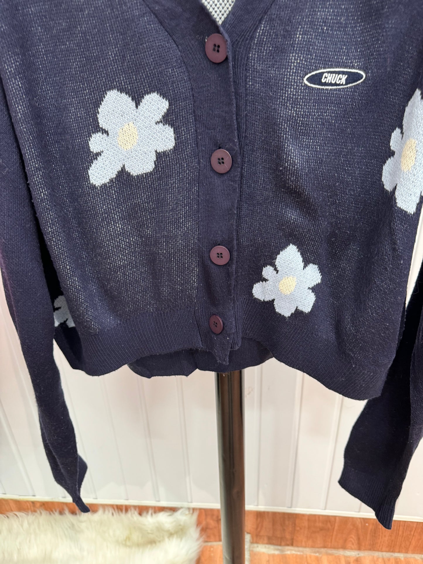 ST08-Blue Floral Cardigan