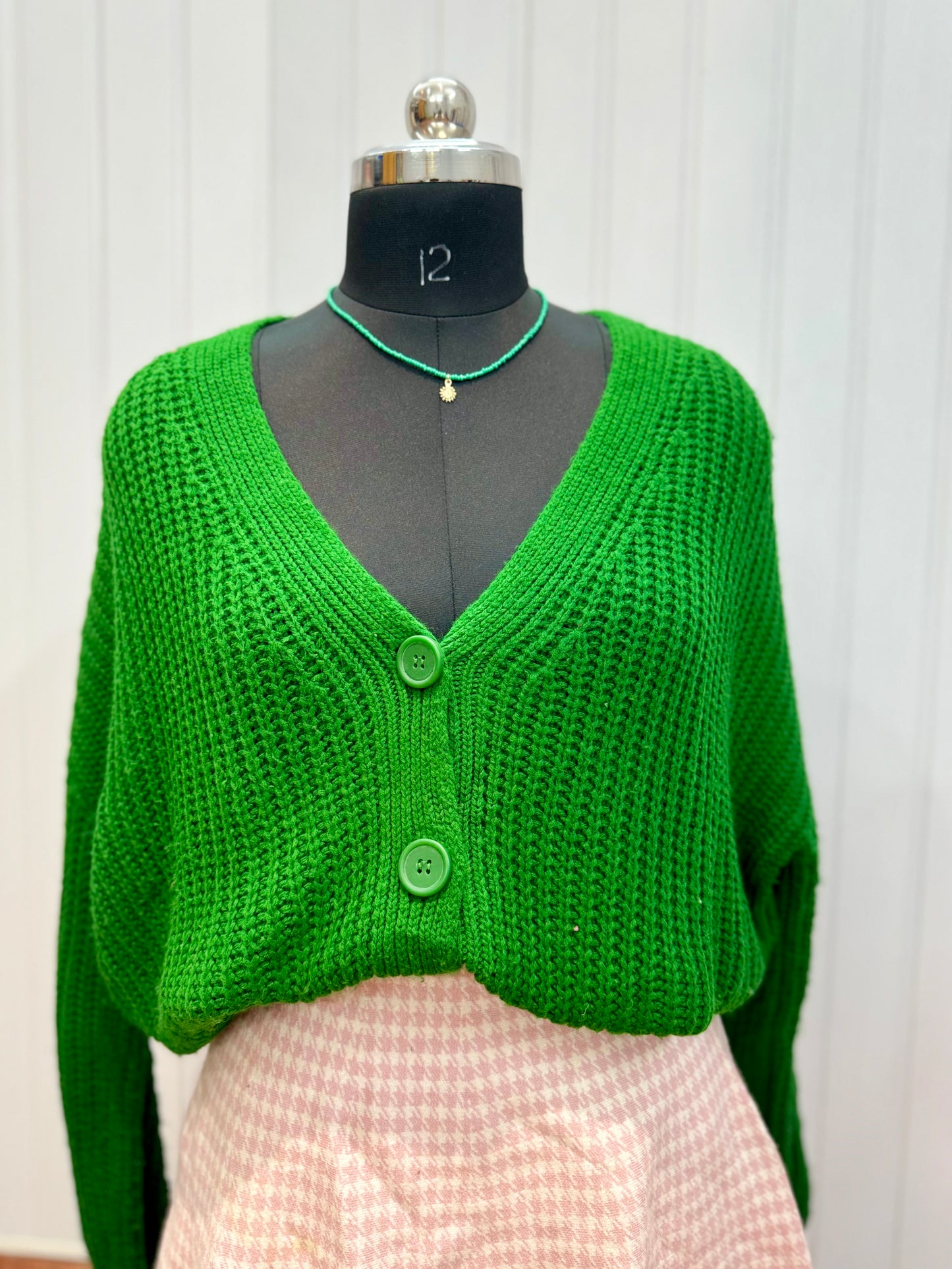 ST10-Green Cardigan