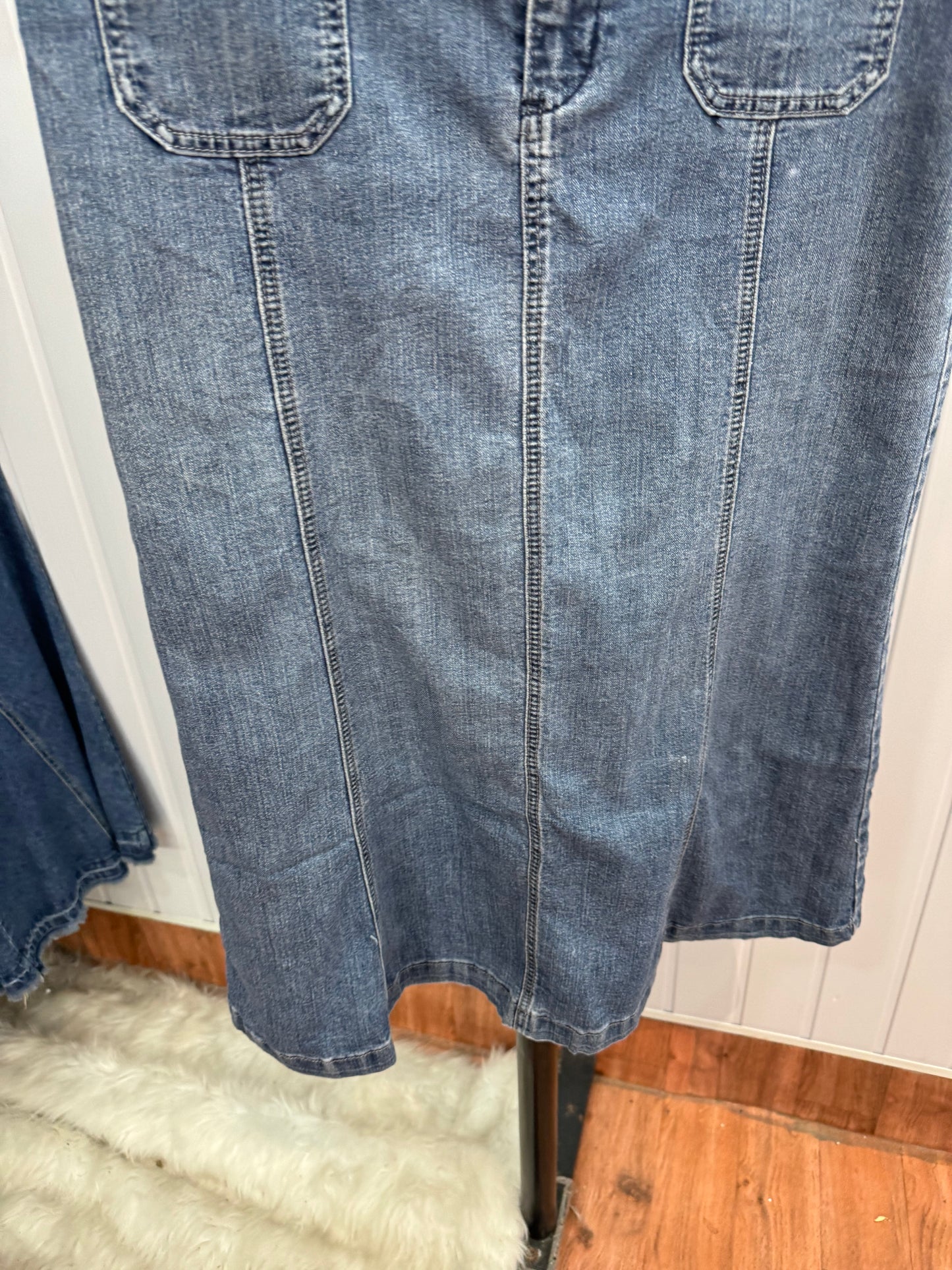 S24-34 Long Denim Skirt