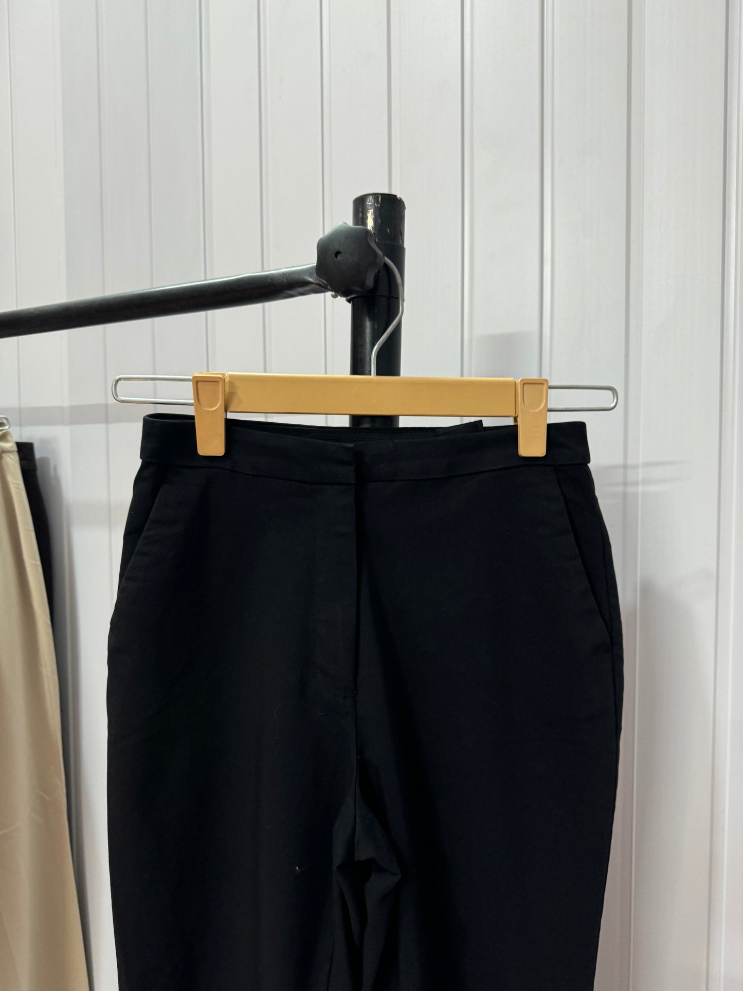 0833-26 Black Straight Trousers