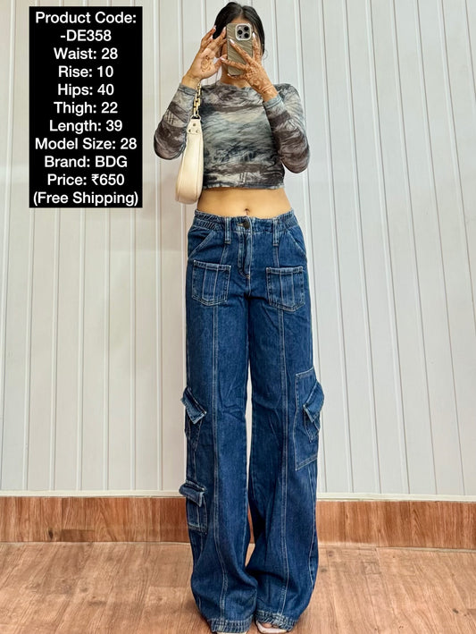 DE358-28 Cargo Jeans