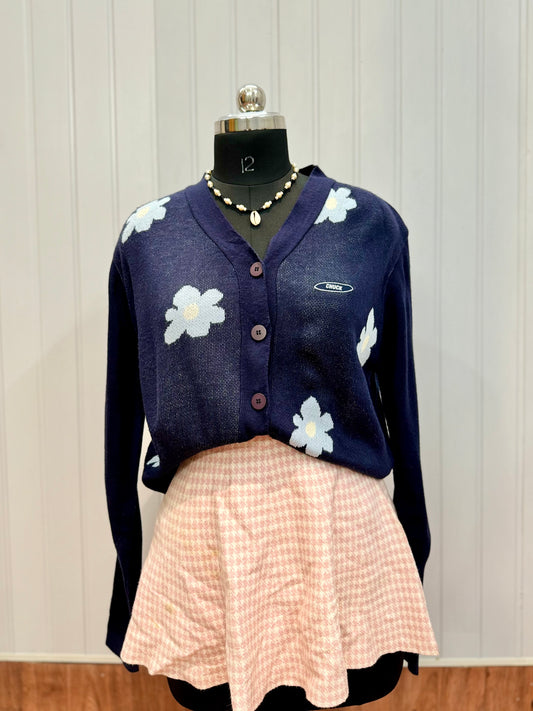 ST08-Blue Floral Cardigan