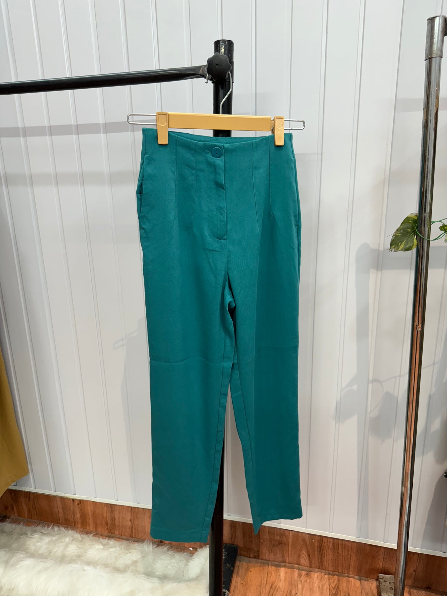 0821-26 Turquoise Tapered Trousers