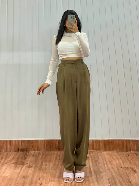 T08-30 Korean Olive Trousers