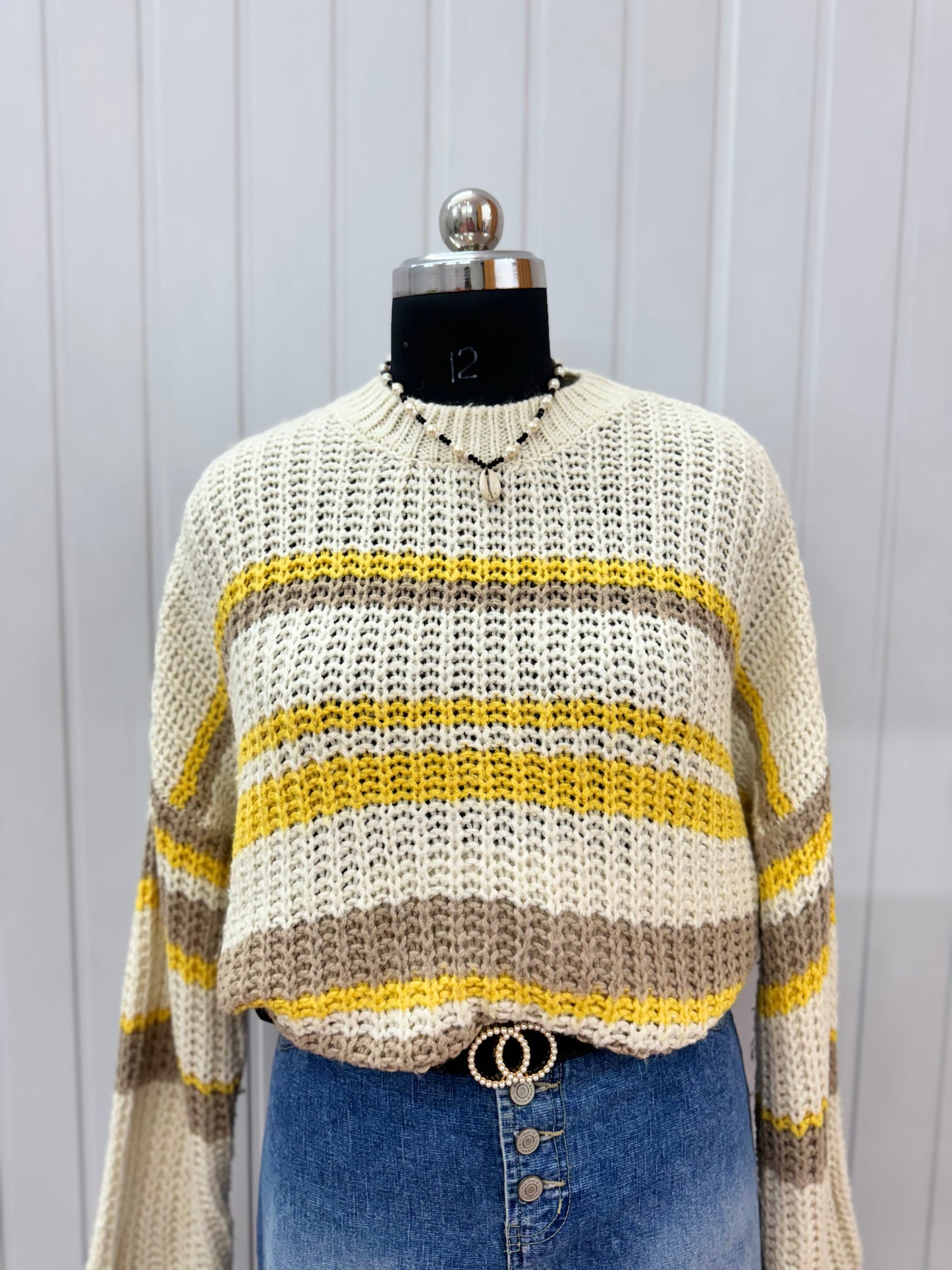 ST56-Yellow Stripe Jumper