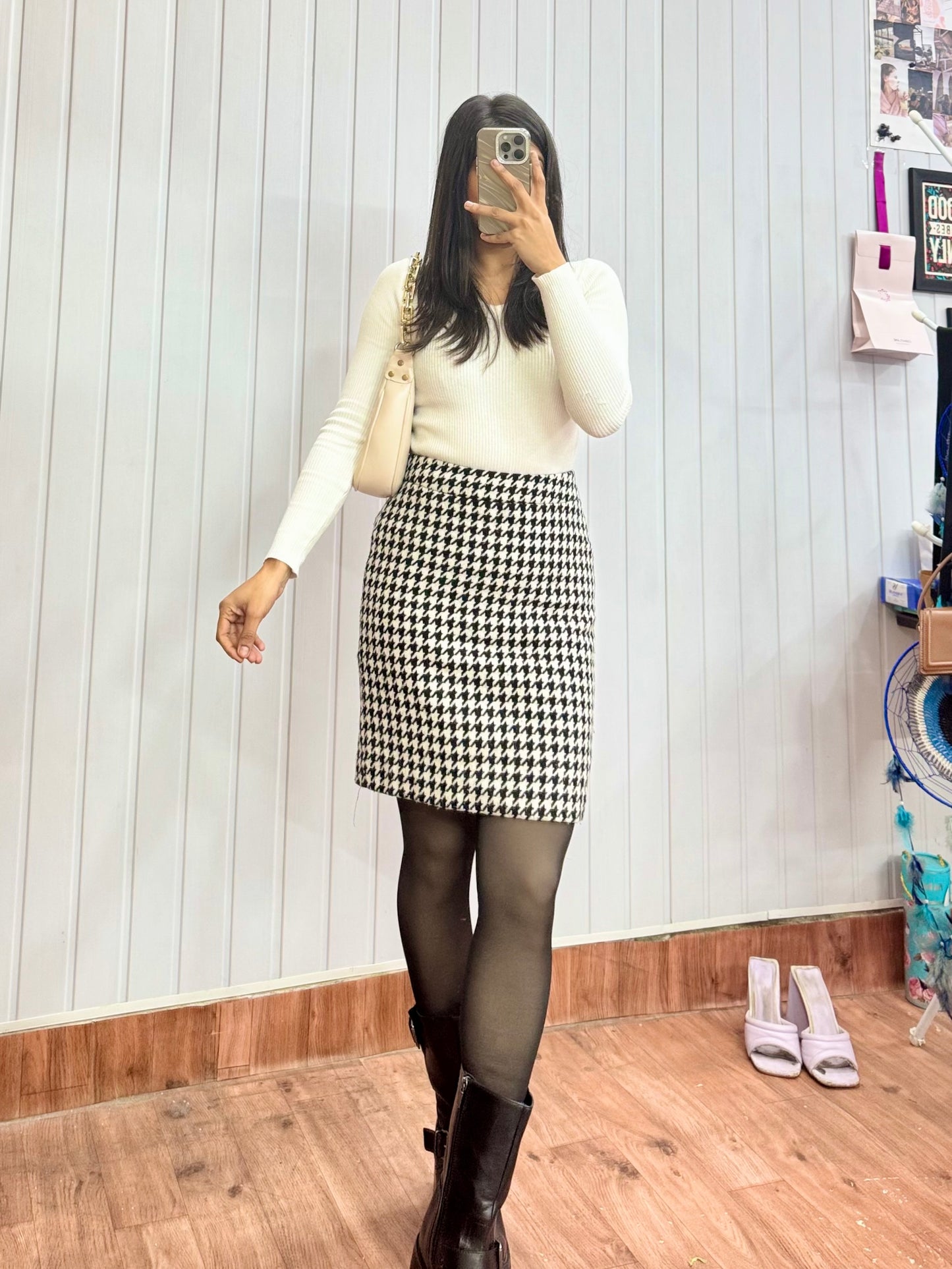 Checkered Mini Skirt