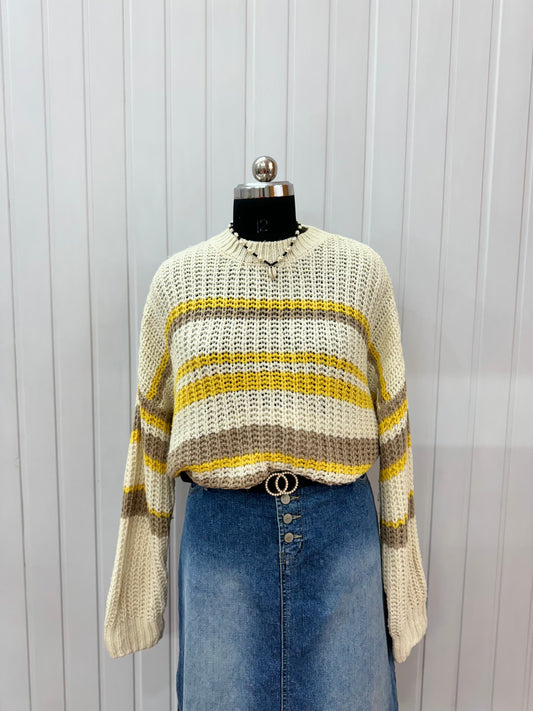 ST56-Yellow Stripe Jumper