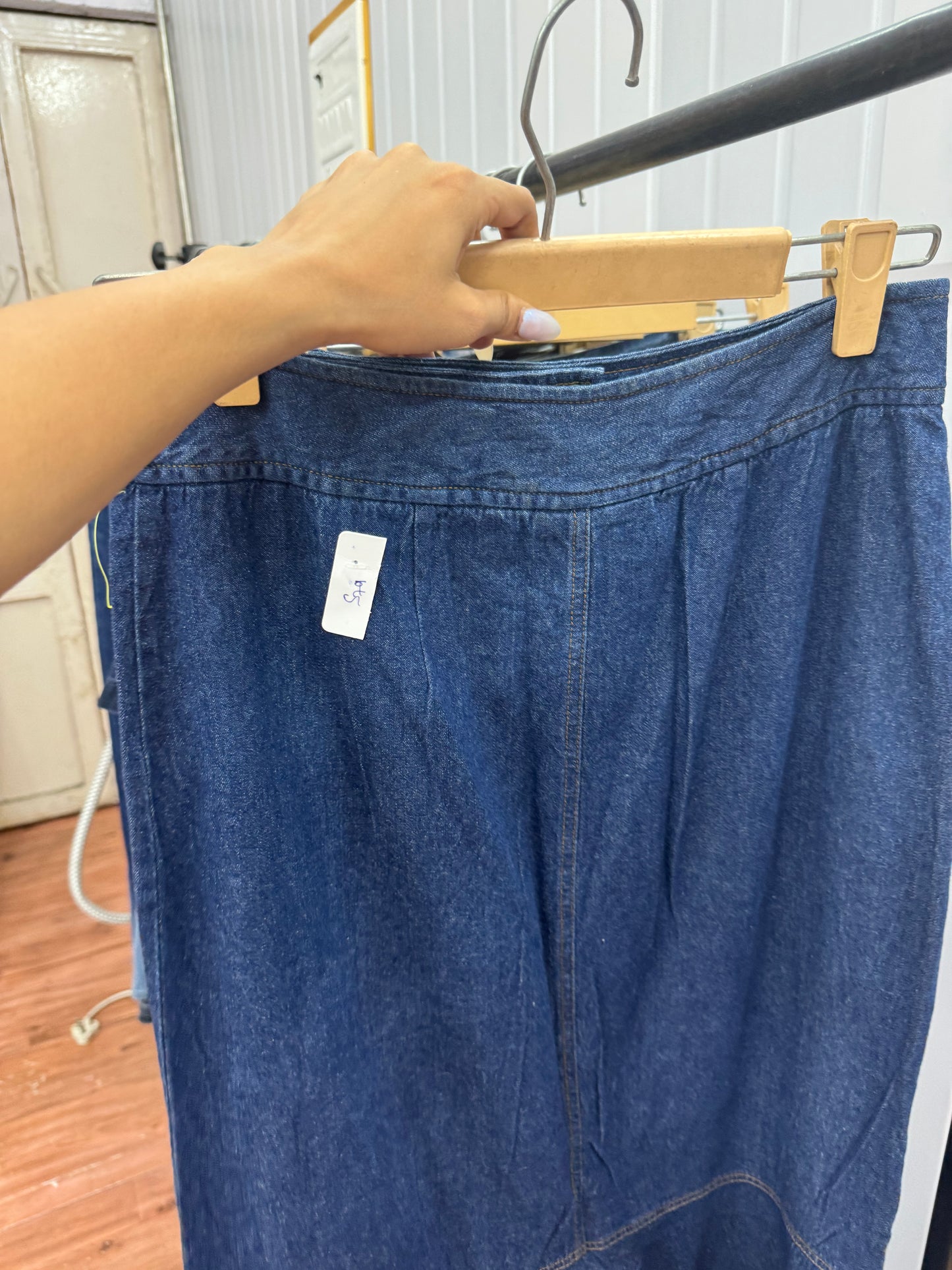 S79-30 Long Denim Skirt