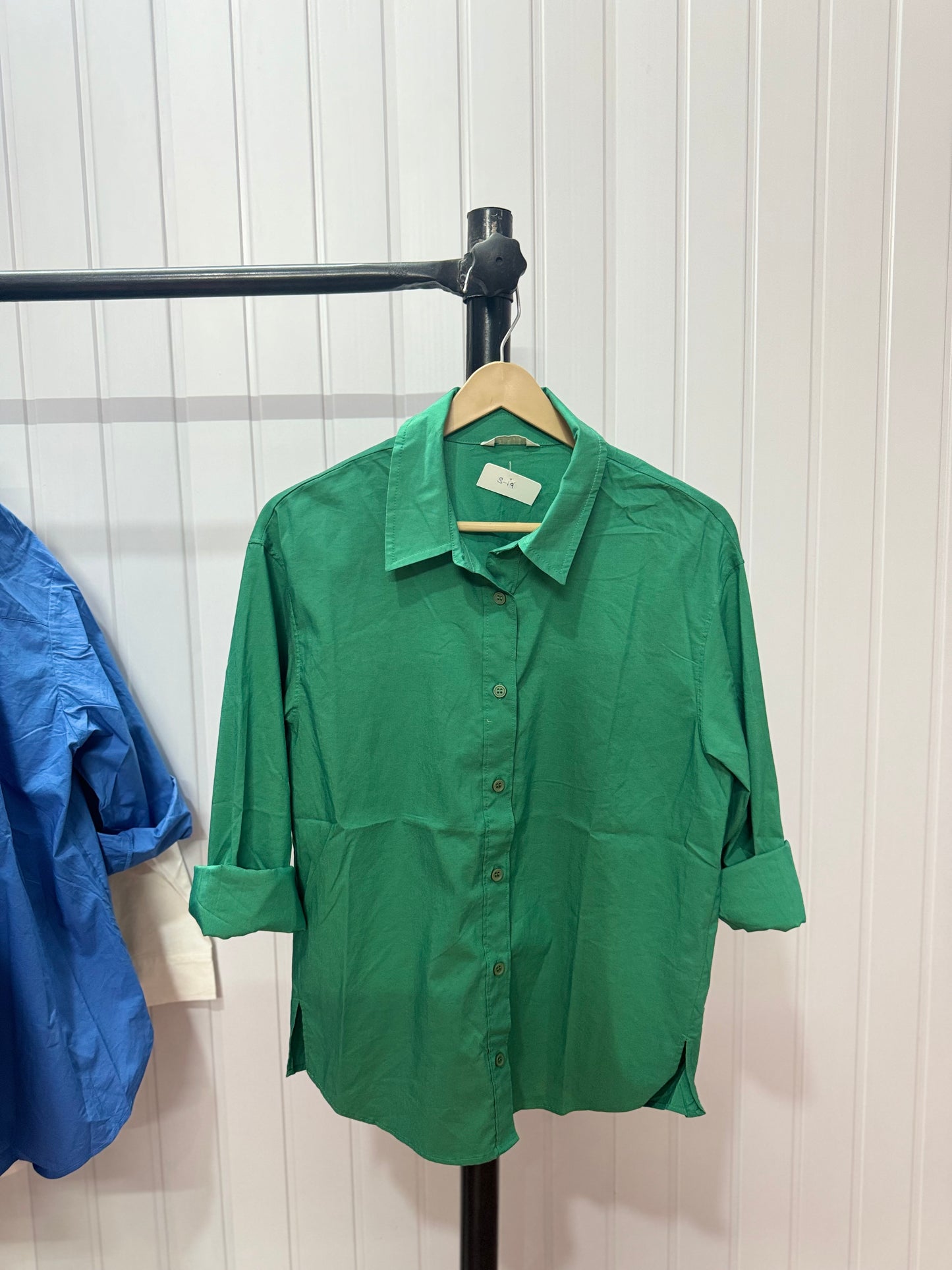 S19- Green Plain Shirt